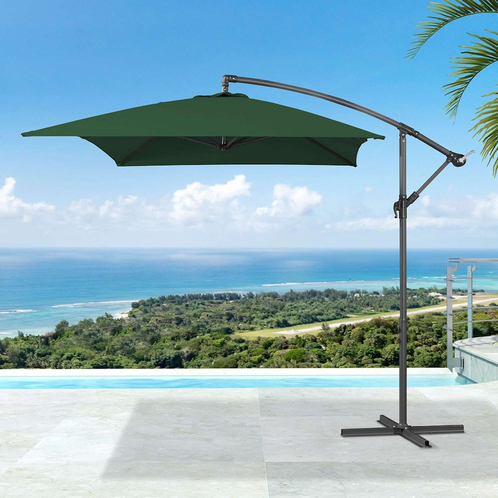 Nova Barbados Cantilever Parasol 3m x 2m Rectangular Green
