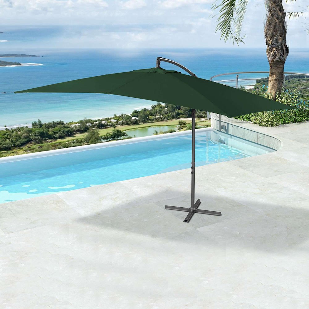 Nova Barbados Cantilever Parasol 3m x 2m Rectangular Green