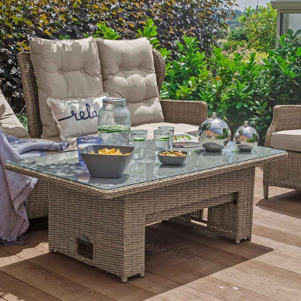 Heritage Skylar Sofa Dining Set with Rising Table - 3 Seater - Willow