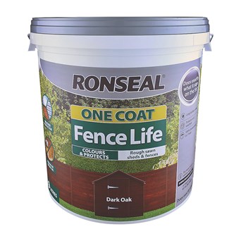 Ronseal One Coat Fence Life Dark Oak 9lt 38294