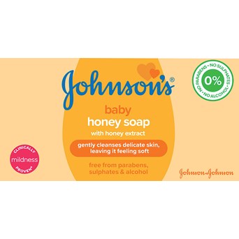 johnson's baby soap honey 100g 4 pack