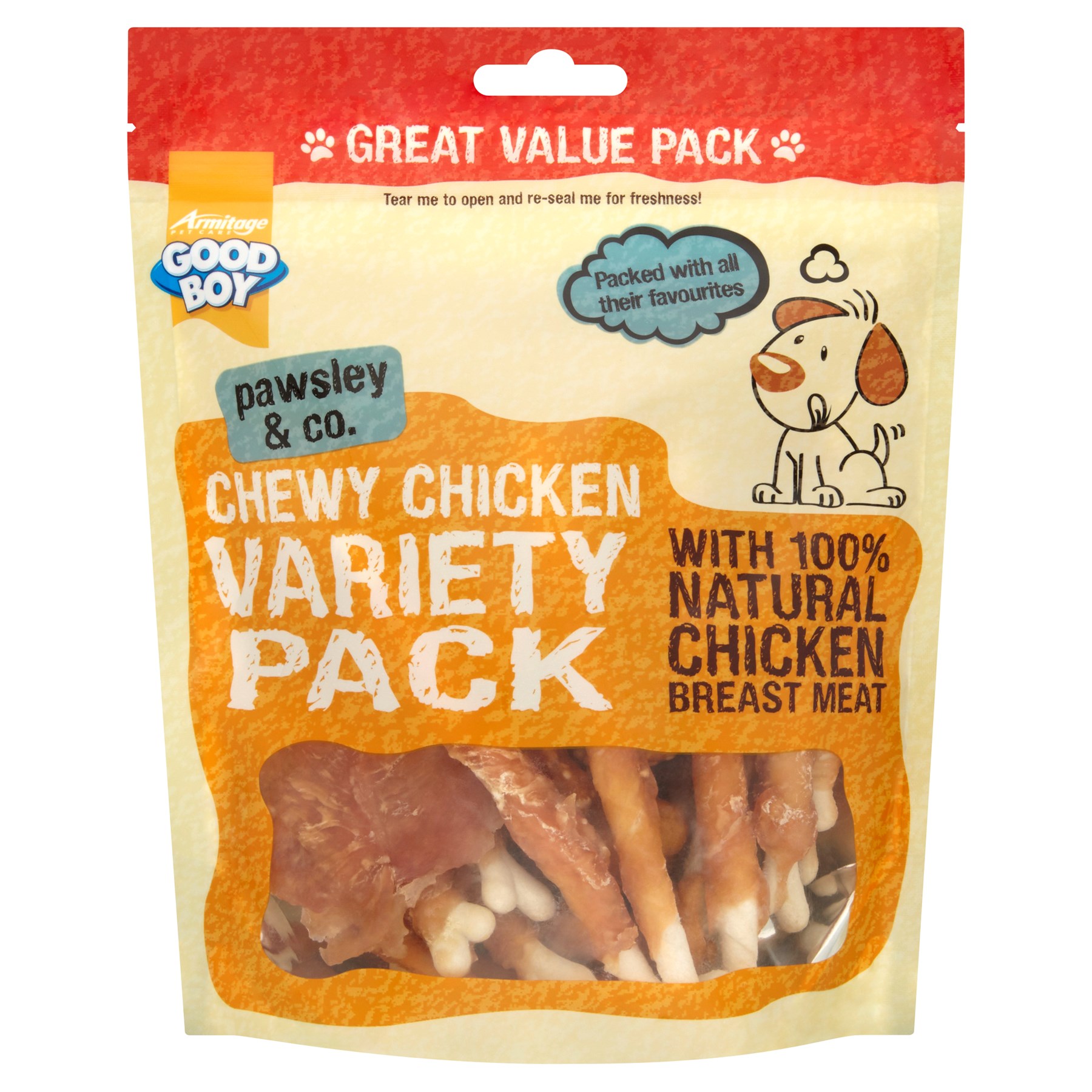 Good Boy Chewy Chicken Variety Pack Dog Treats 320g (05653)