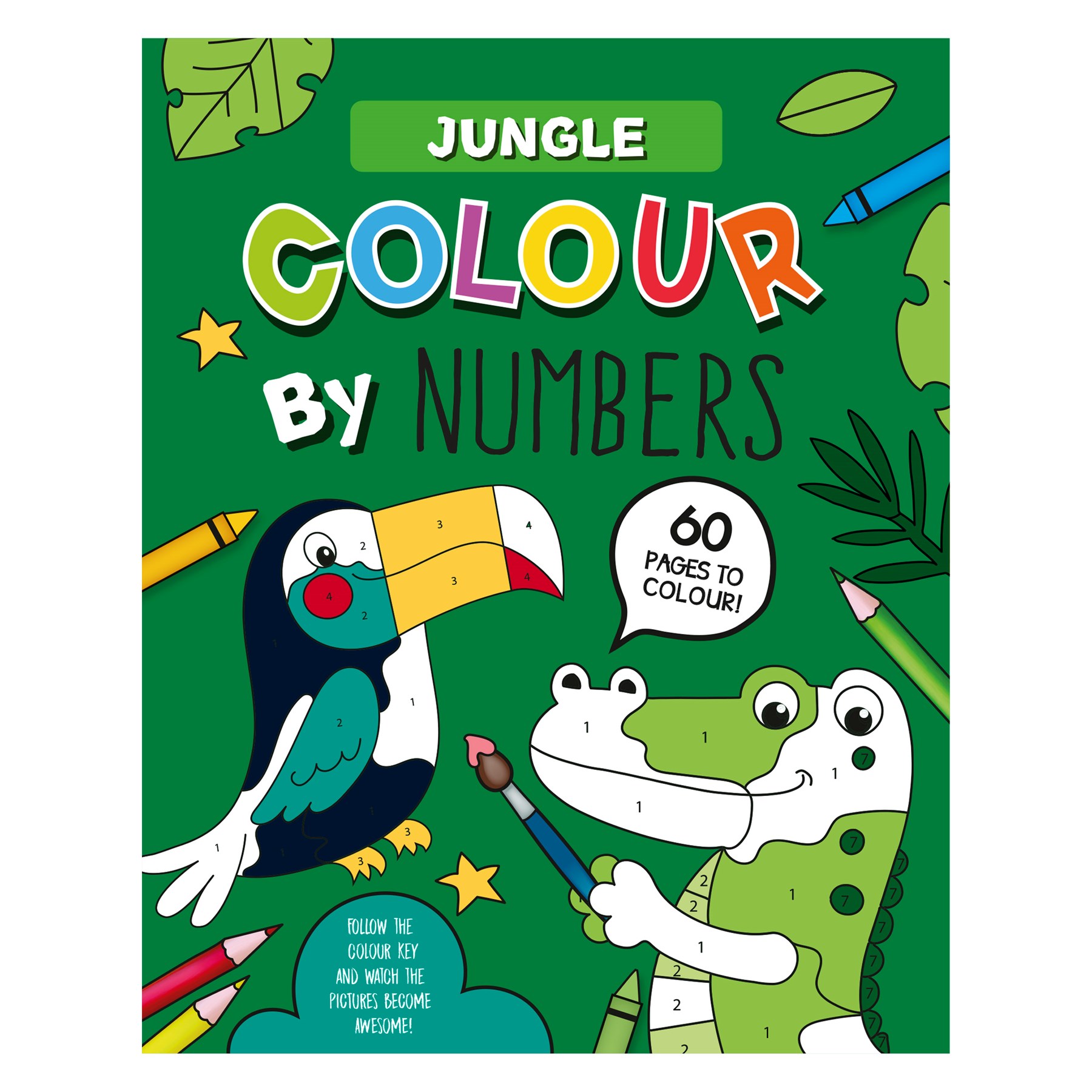Colour By Numbers Book Jungle (28983JUNCC)