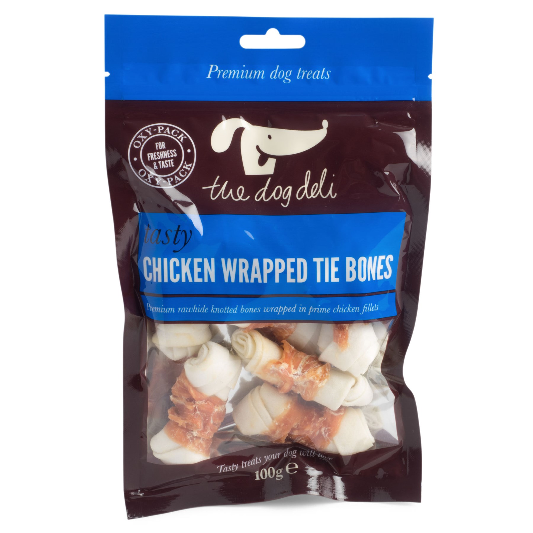 The Dog Deli Dog Deli Chicken Wrapped Tie Bones 100g (36050)