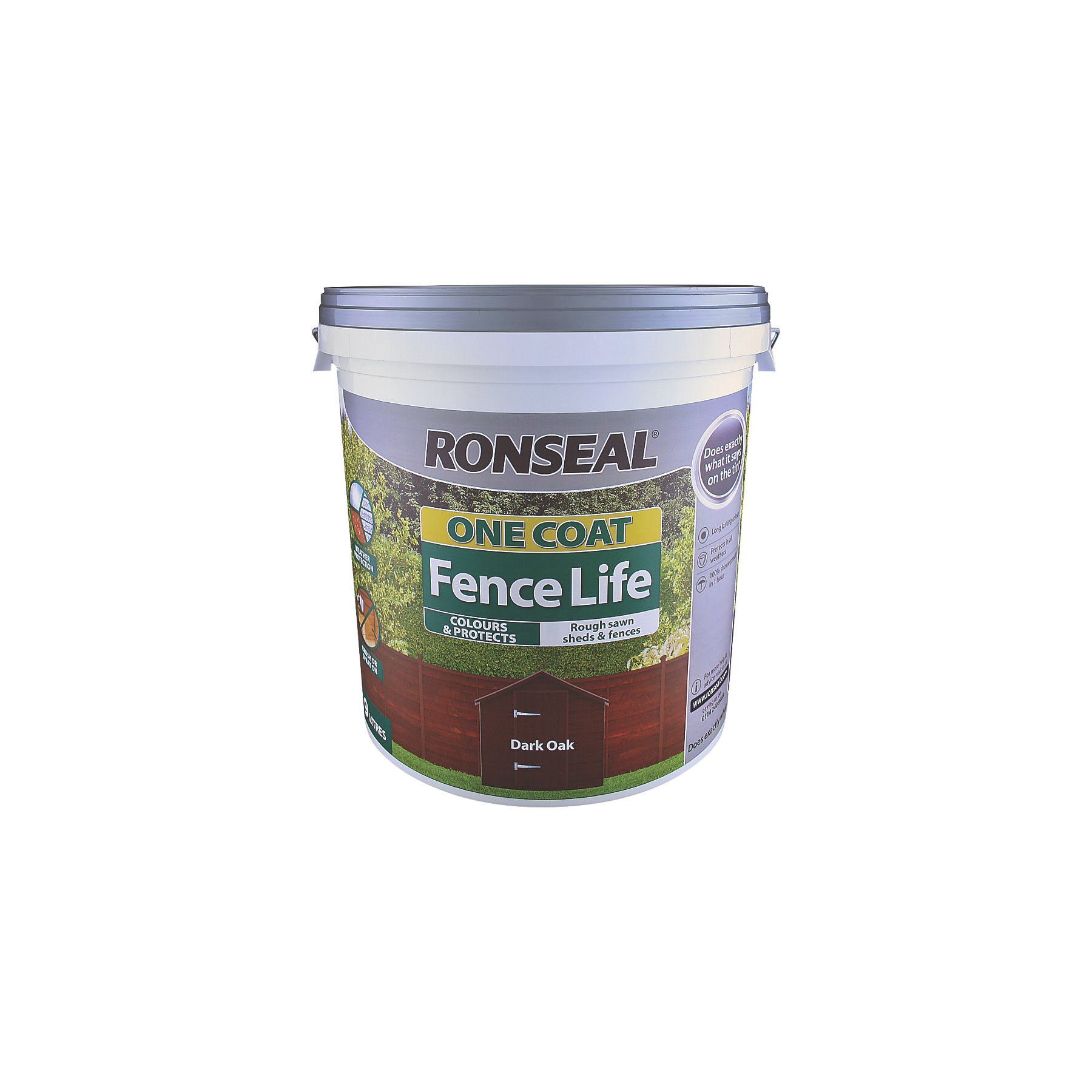 Ronseal One Coat Fence Life Dark Oak 9lt (38294)