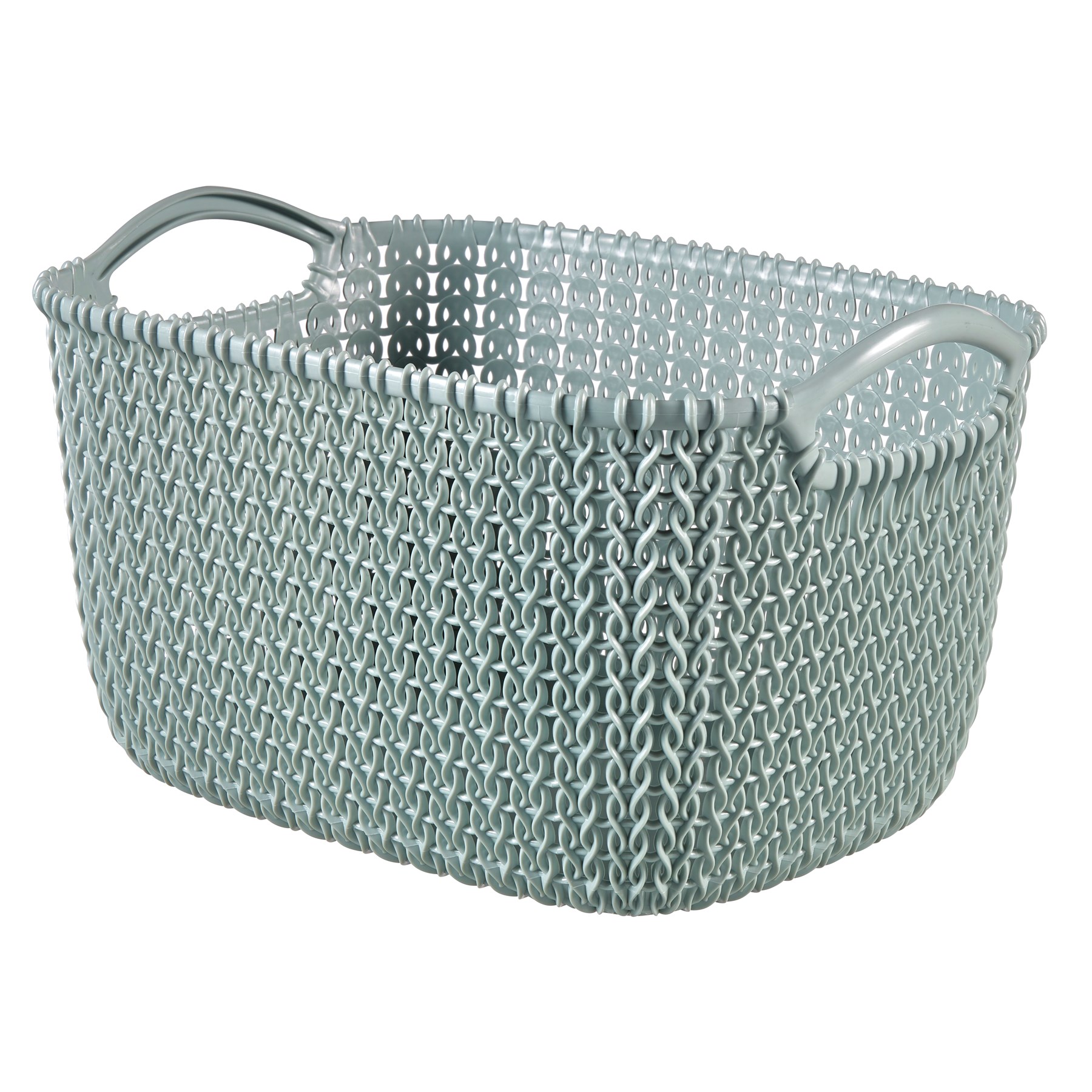 Curver Knit Rectangular Basket Misty Blue 8ltr (230010)