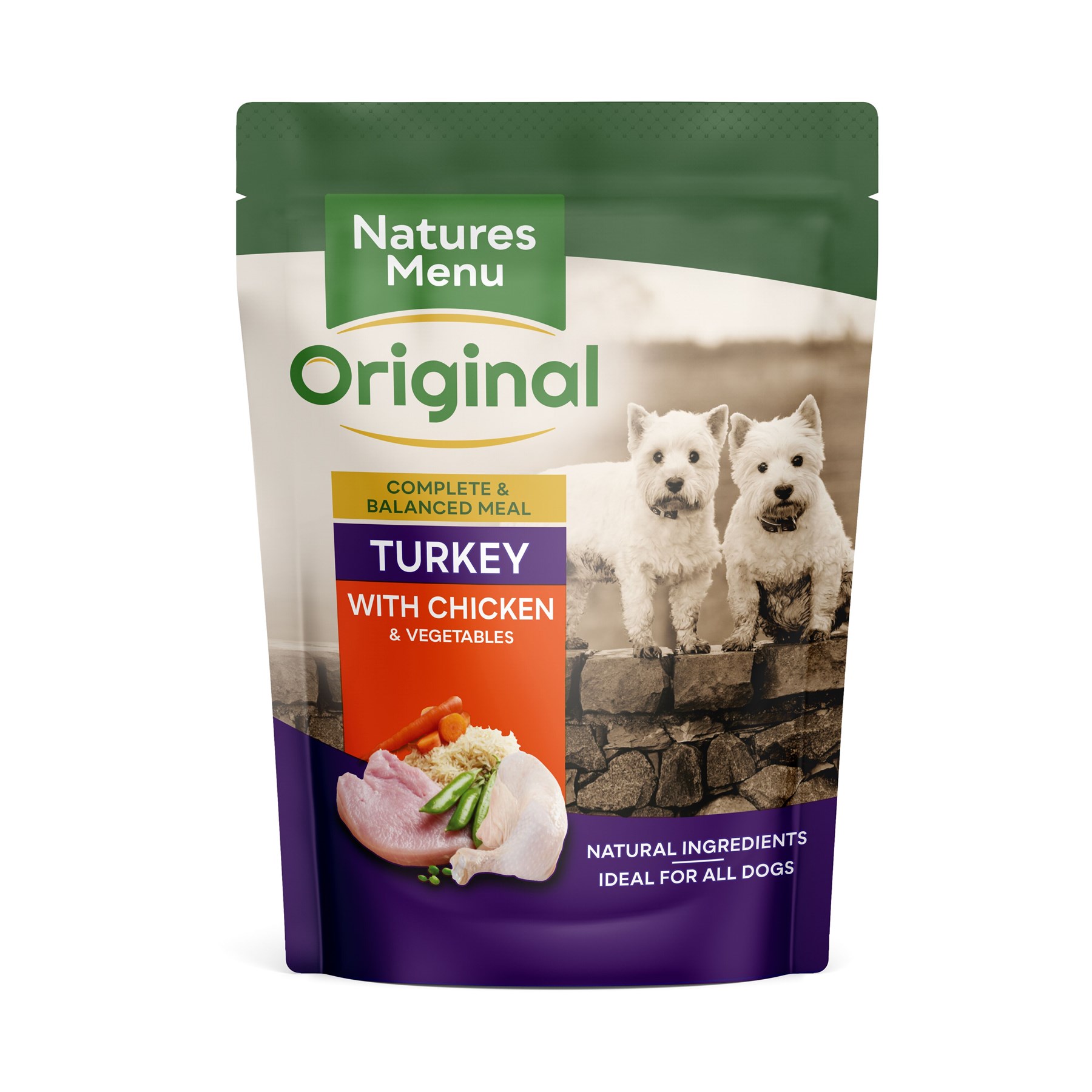 Natures Menu Cooked Food Pouches For Dogs Assorted 300g (NMMUL)