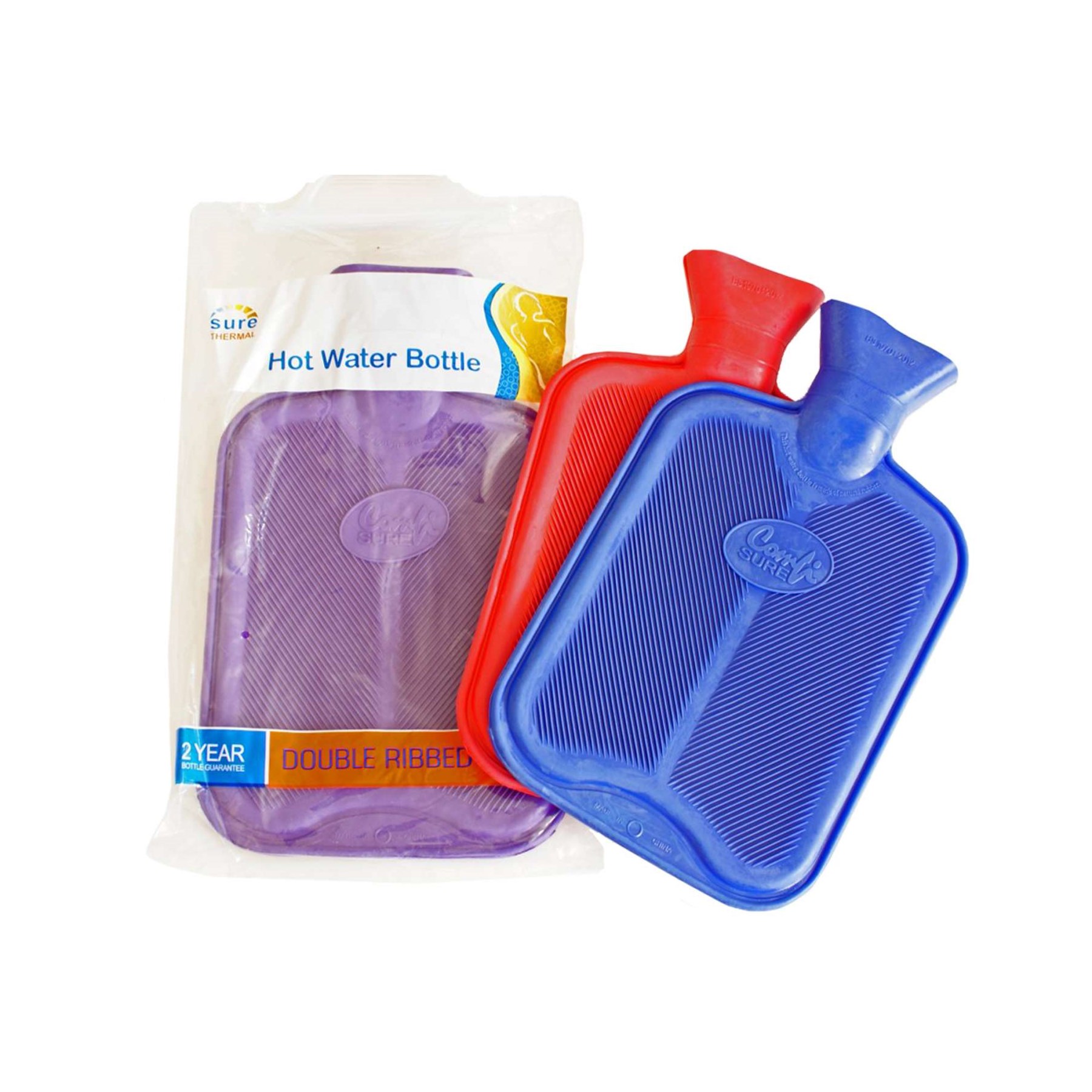 Hot Water Bottle Ribbed 2 Side 2 ltr (CS01392)