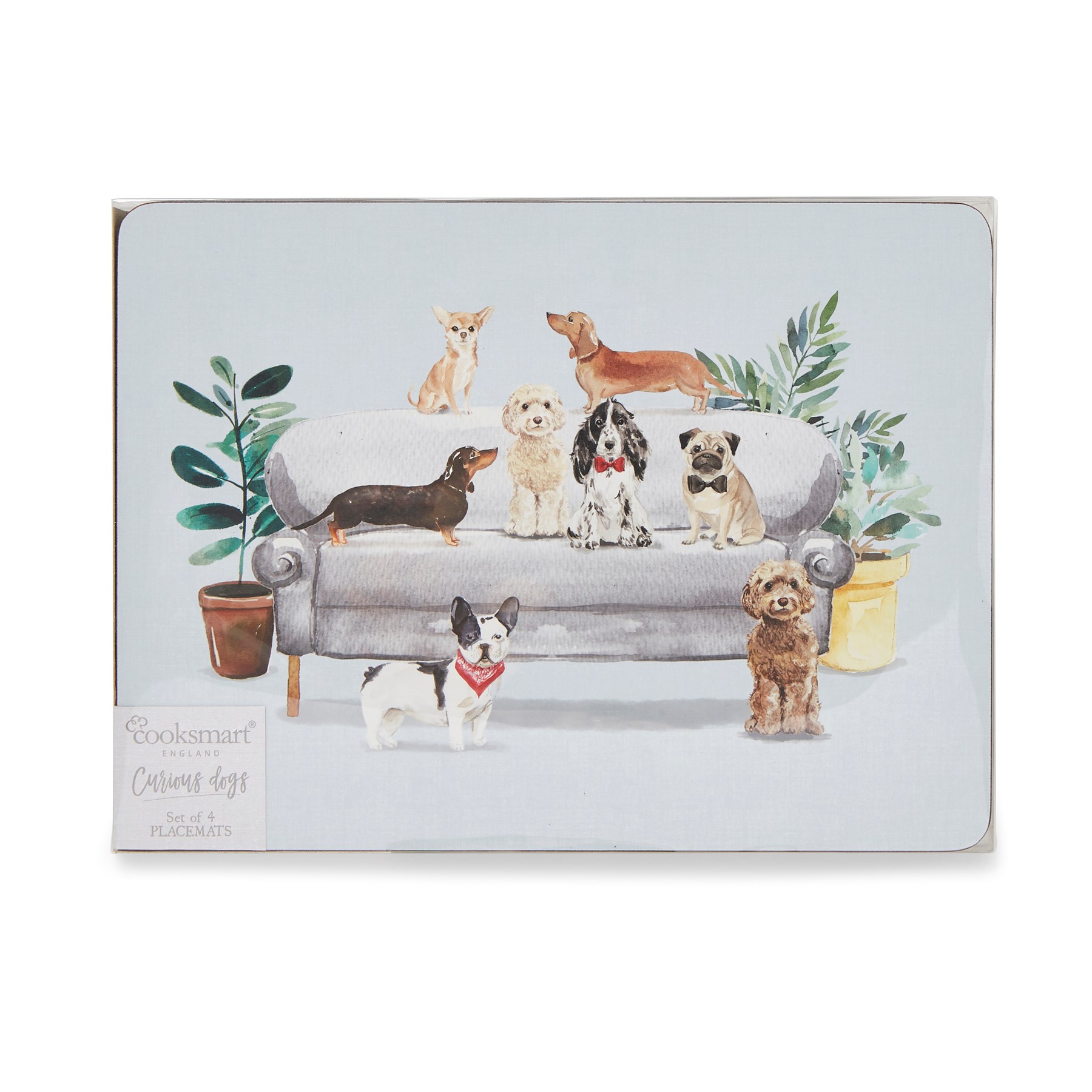 Cooksmart Curious Dogs Placemats 4pack (AC1748)