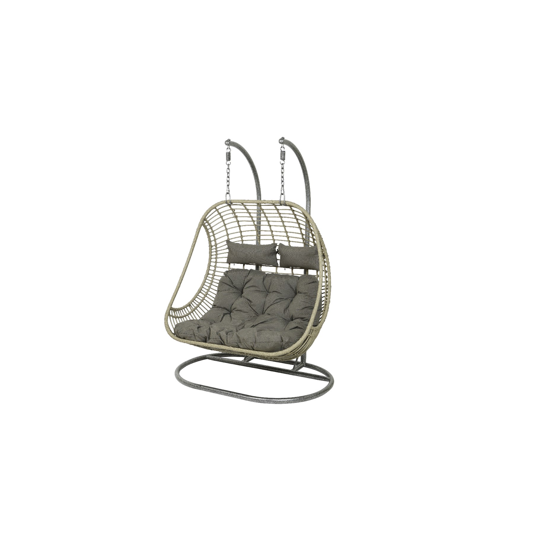 Riga Double Hanging Egg Chair Grey (9841446)