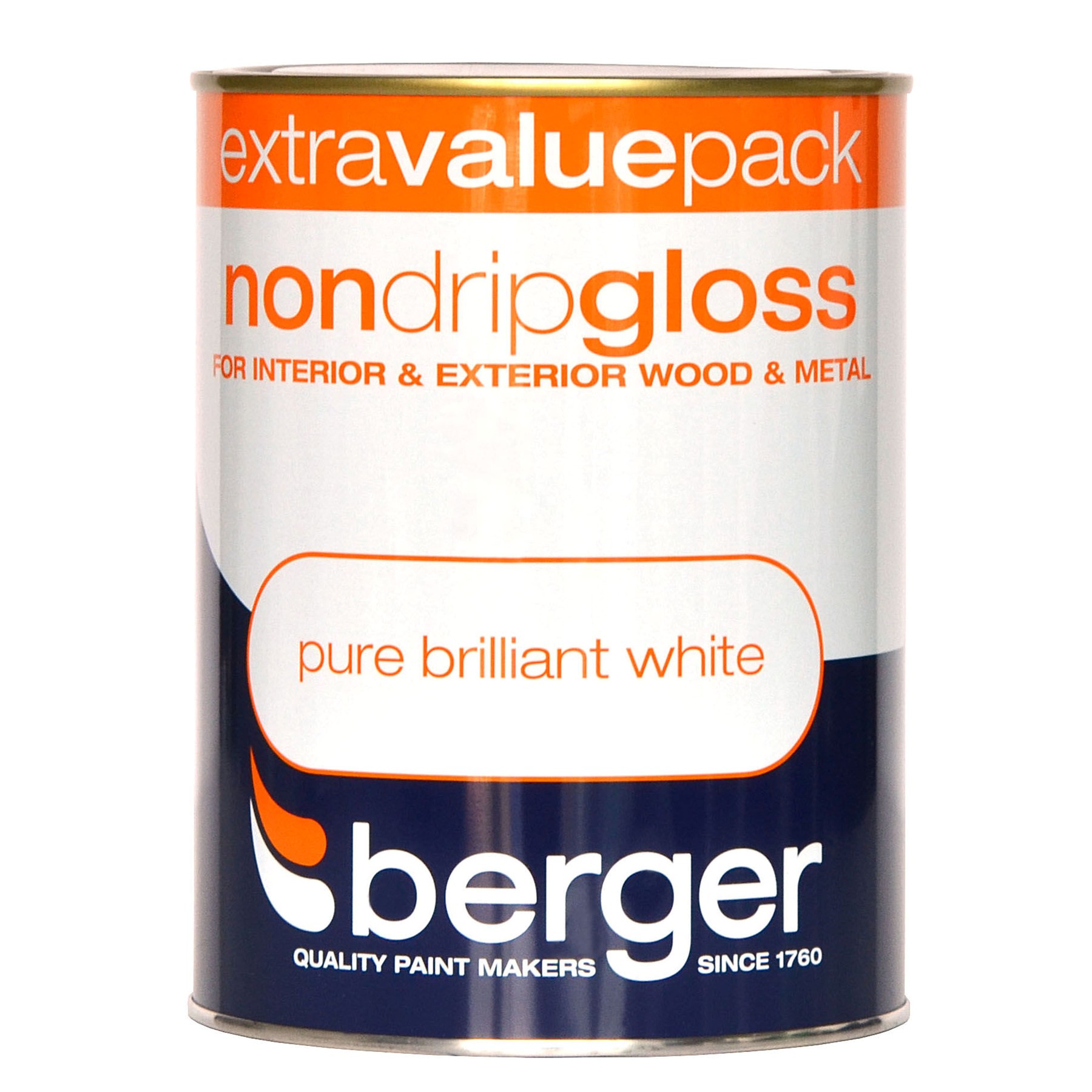 Berger Non Drip Gloss Brilliant White 1.25lt (5026204)