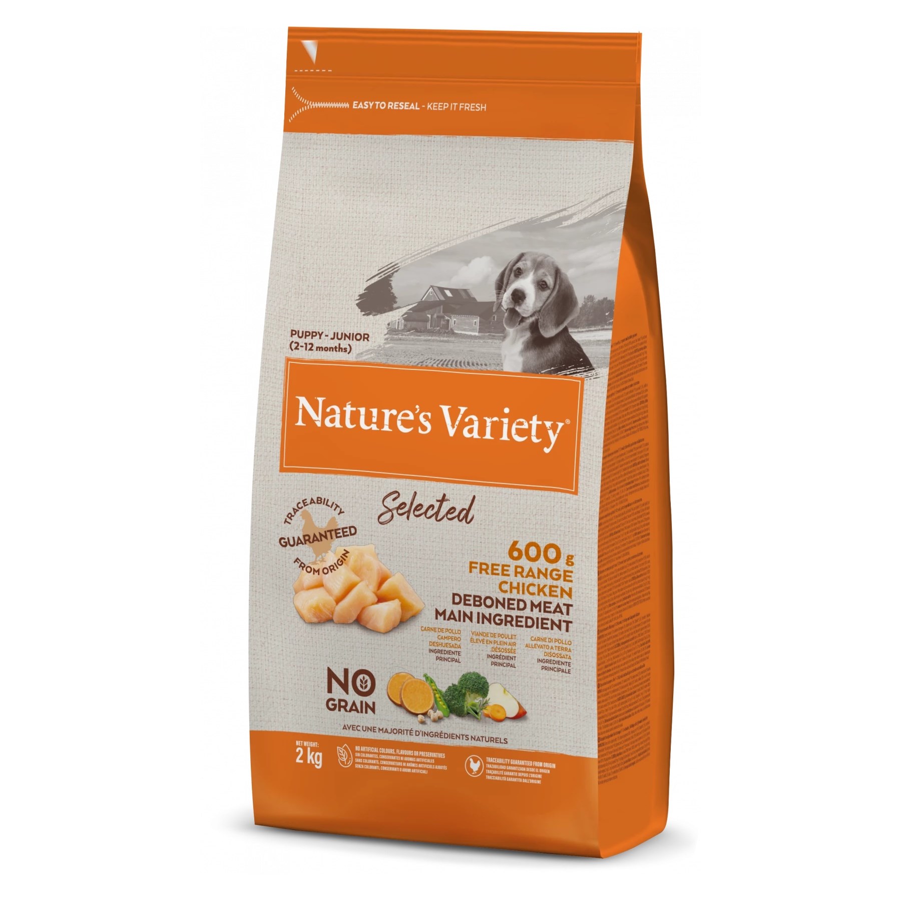 Natures Variety Selected Dry Food Chicken for Junior Dogs 2kgs (NVJC)