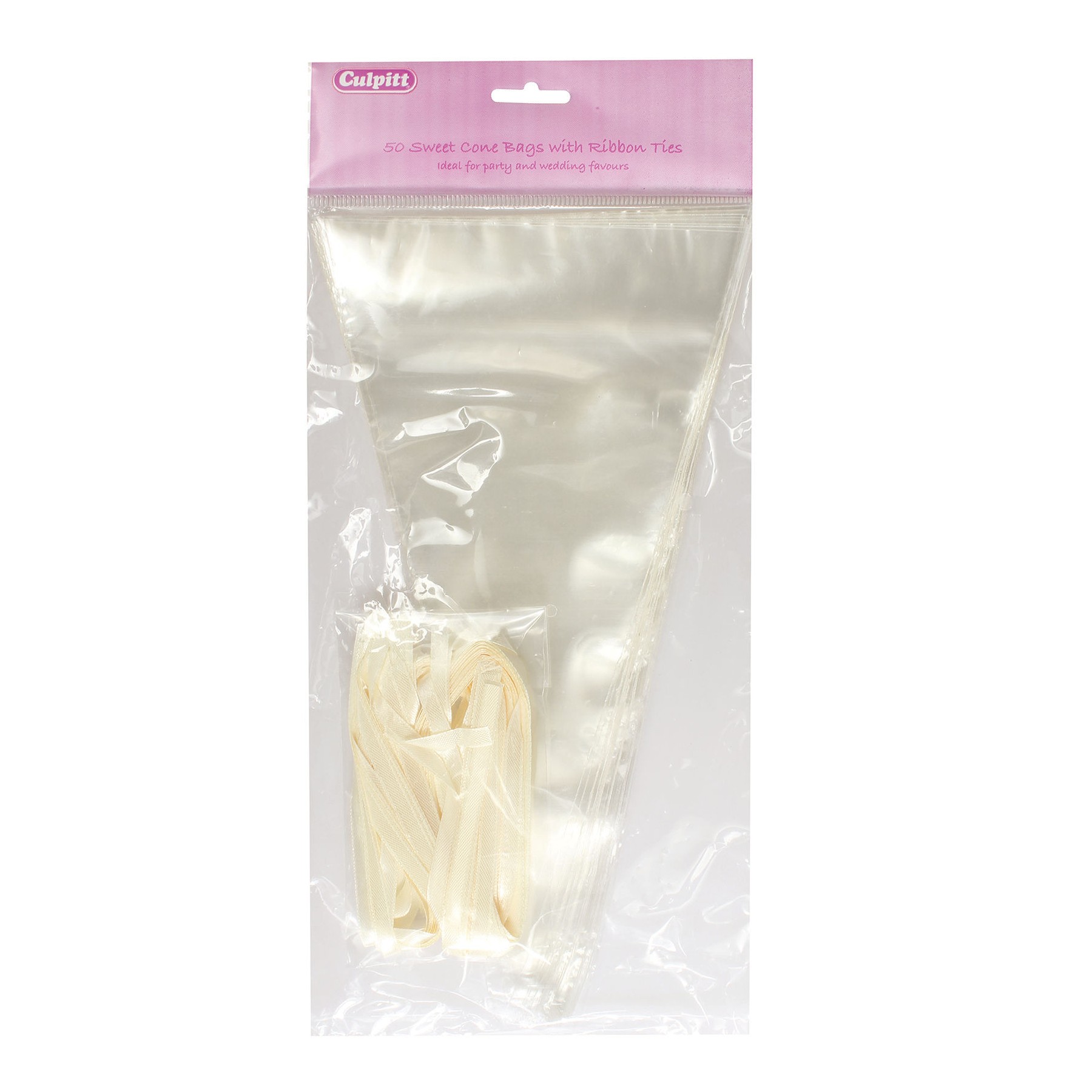 Culpitt Clear Sweet Cone Bags 50s 150x280mm (15307)