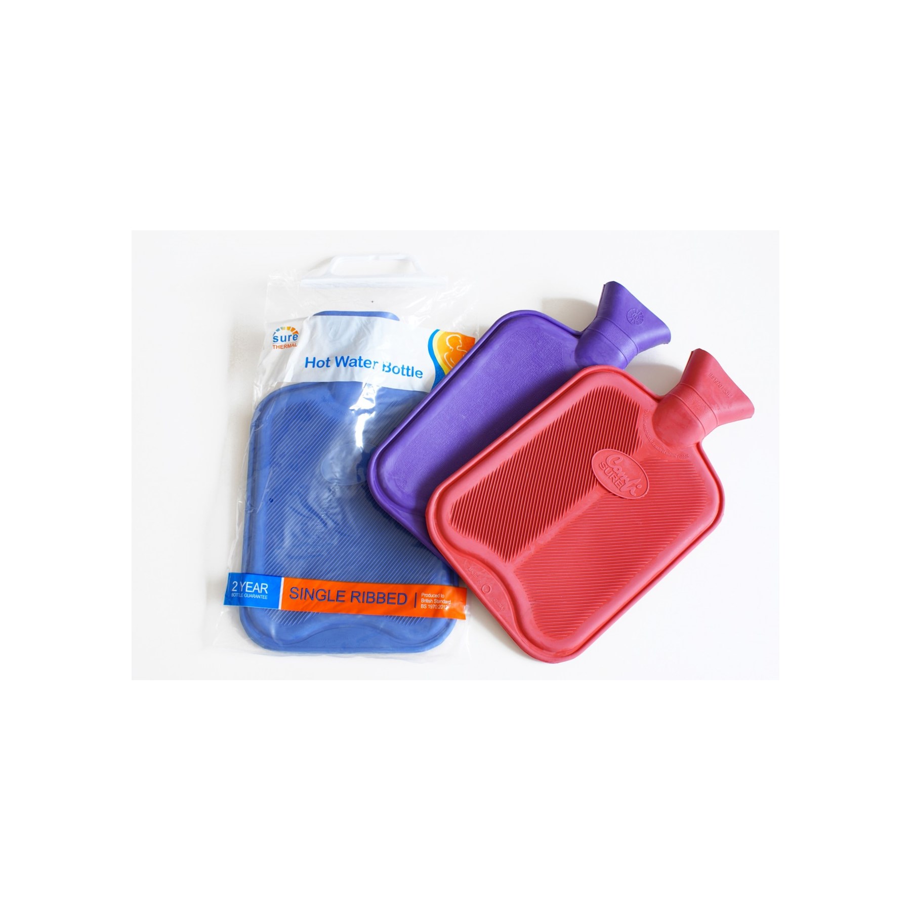 Hot Water Bottle Ribbed 1 Side 2 ltr (CS01385)