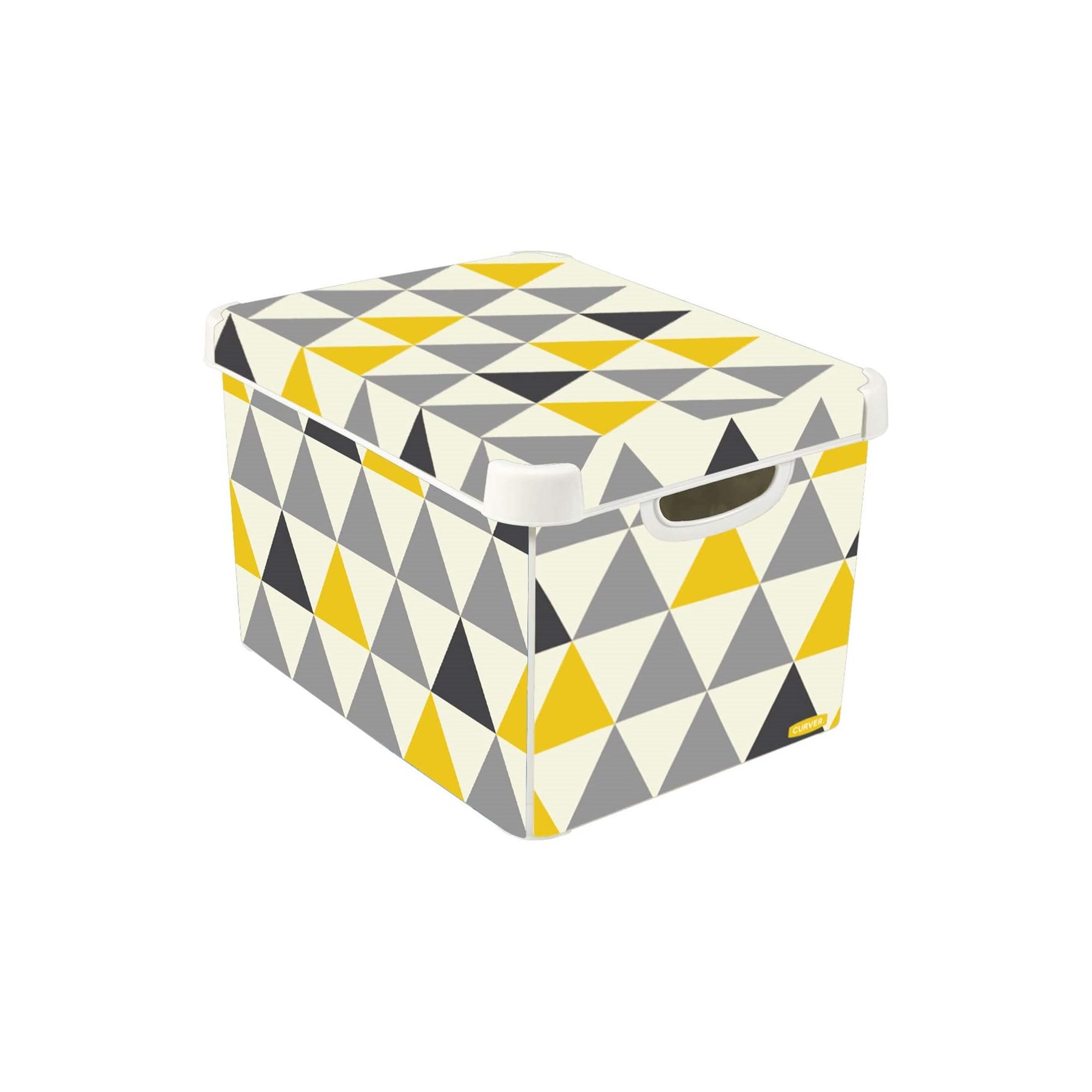 Curver Stockholm Deco Storage Box Yellow Geo Large (251831)
