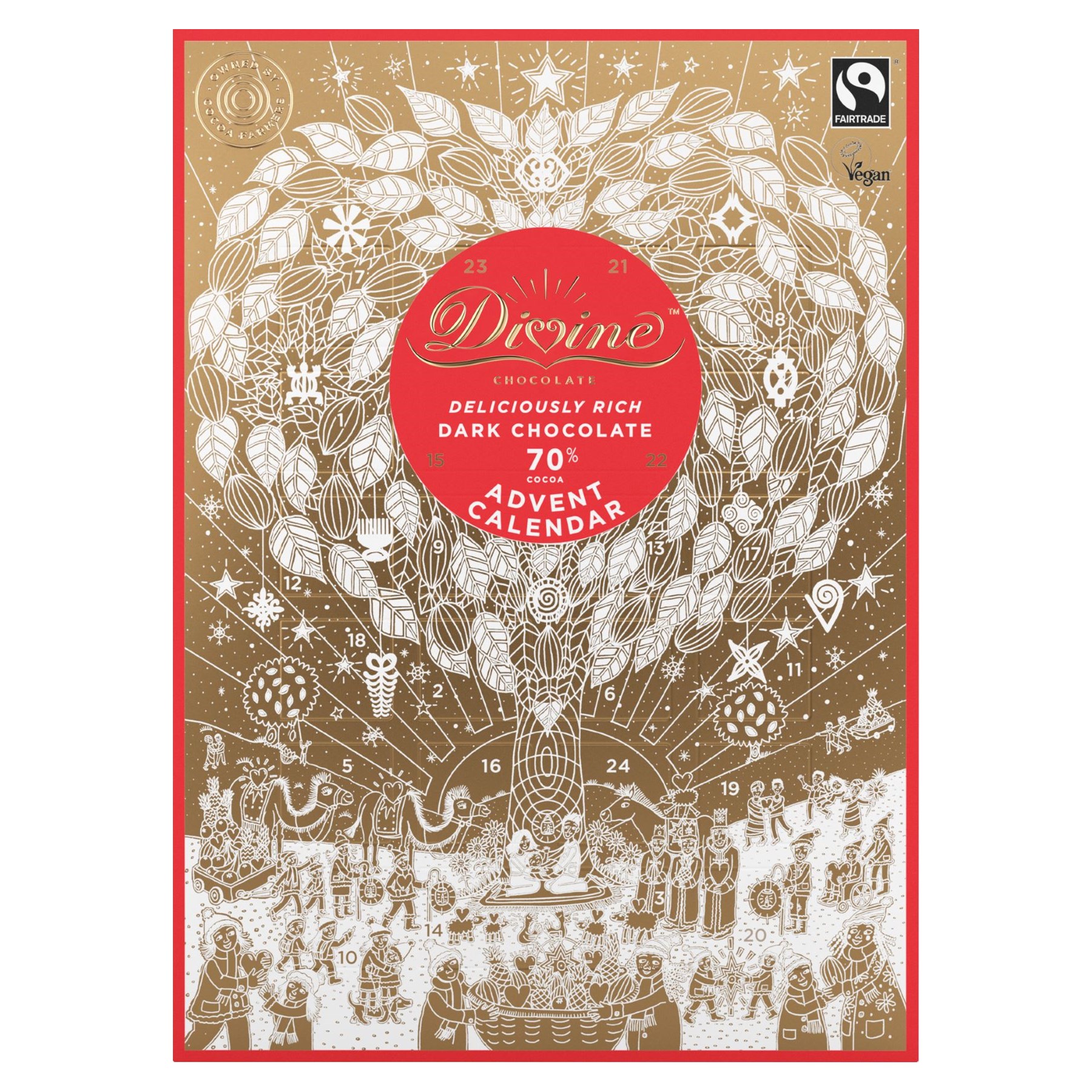 Divine Advent Calendar Dark Chocolate 85g (DN518)