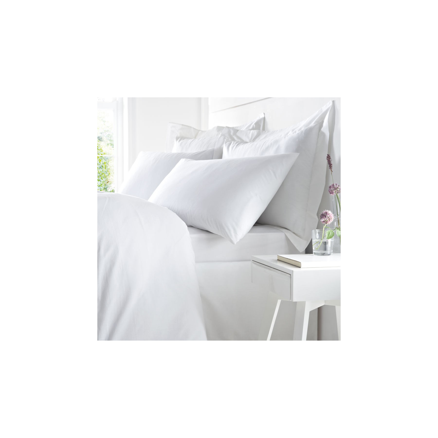 180tc Egyptian Cotton Duvet Set White Double (BD/57496/R/DQS/WH)