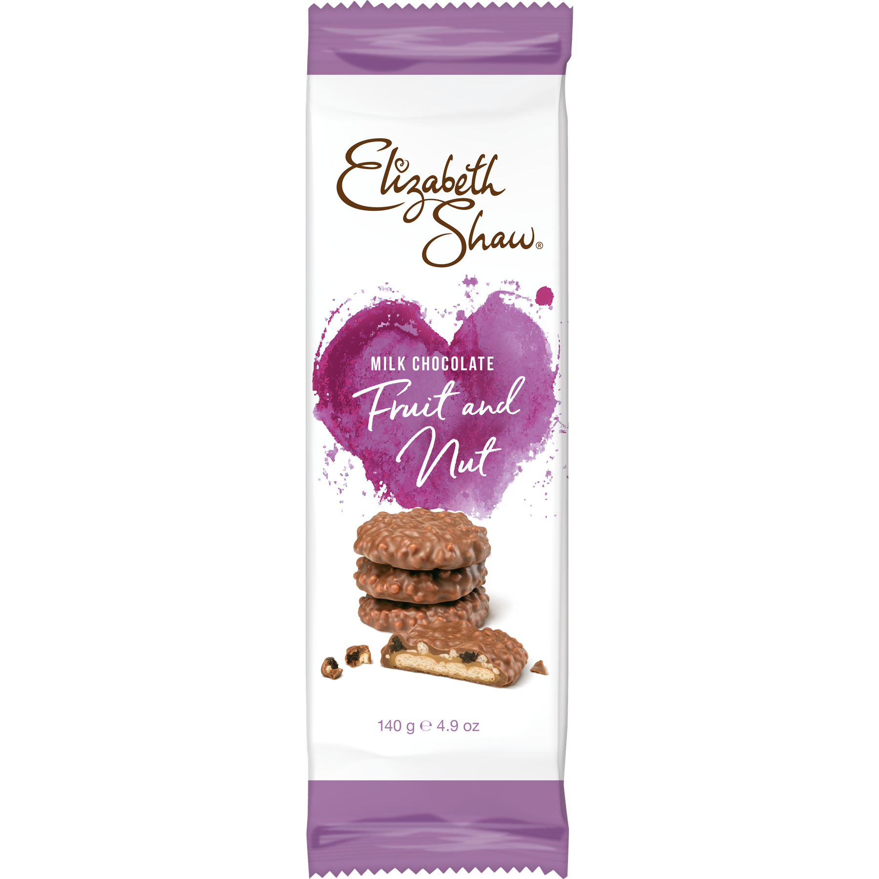 Elizabeth Shaw Milk Chocolate Fruit & Nut Biscuits 140g (G1024)