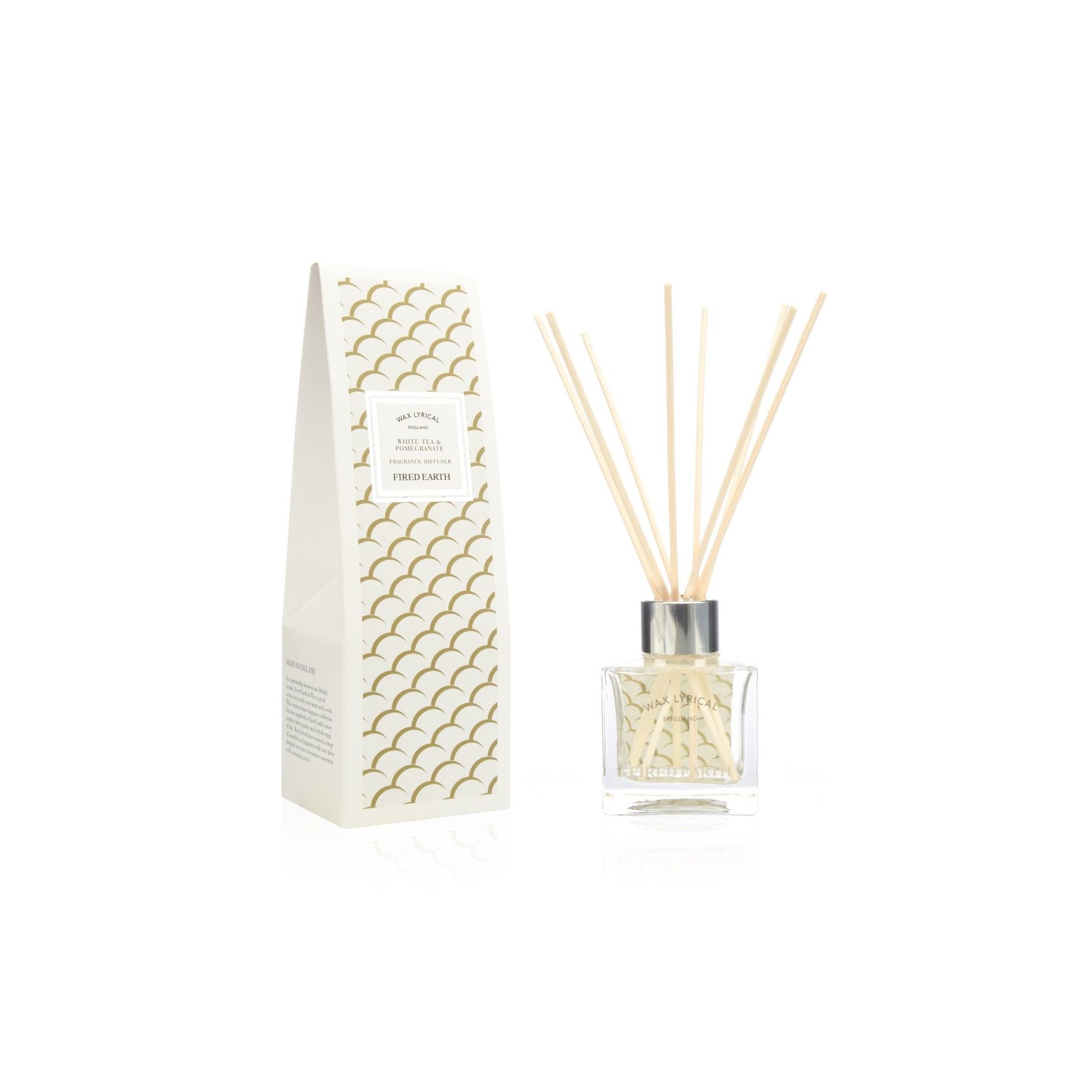 Fired Earth Reed Diffuser White Tea & Pomegranate 100ml (FE2107)