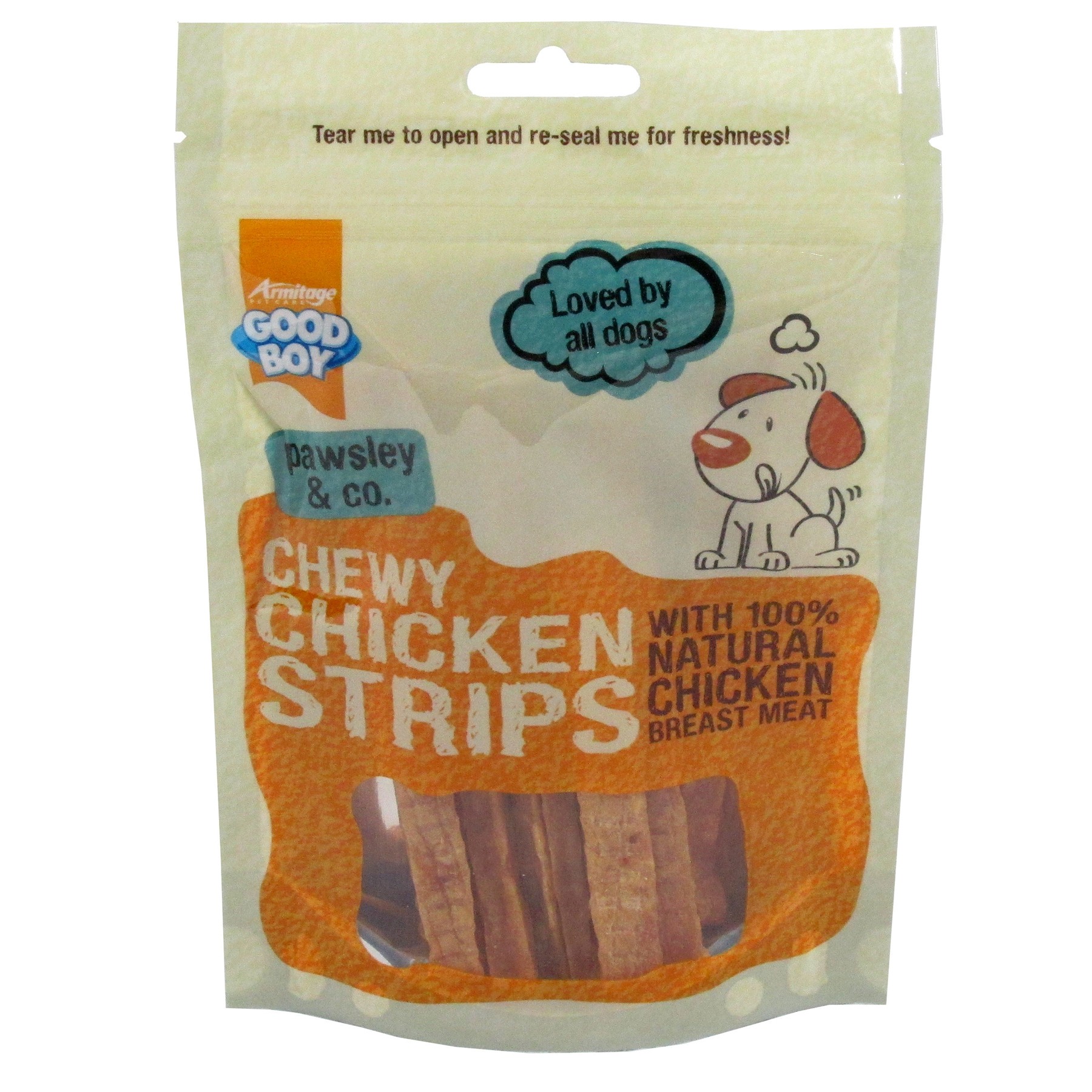 Good Boy Deli Treats Chewy Chicken Strips 100g (05624)