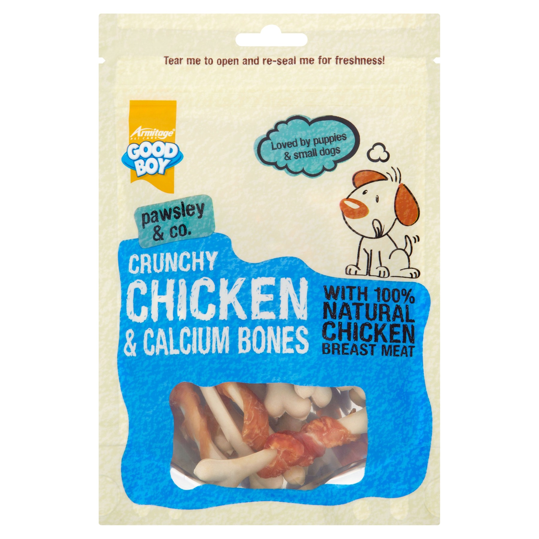 Goodboy Deli Treats Crunchy Chicken & Calcium Bone 100g (05566)
