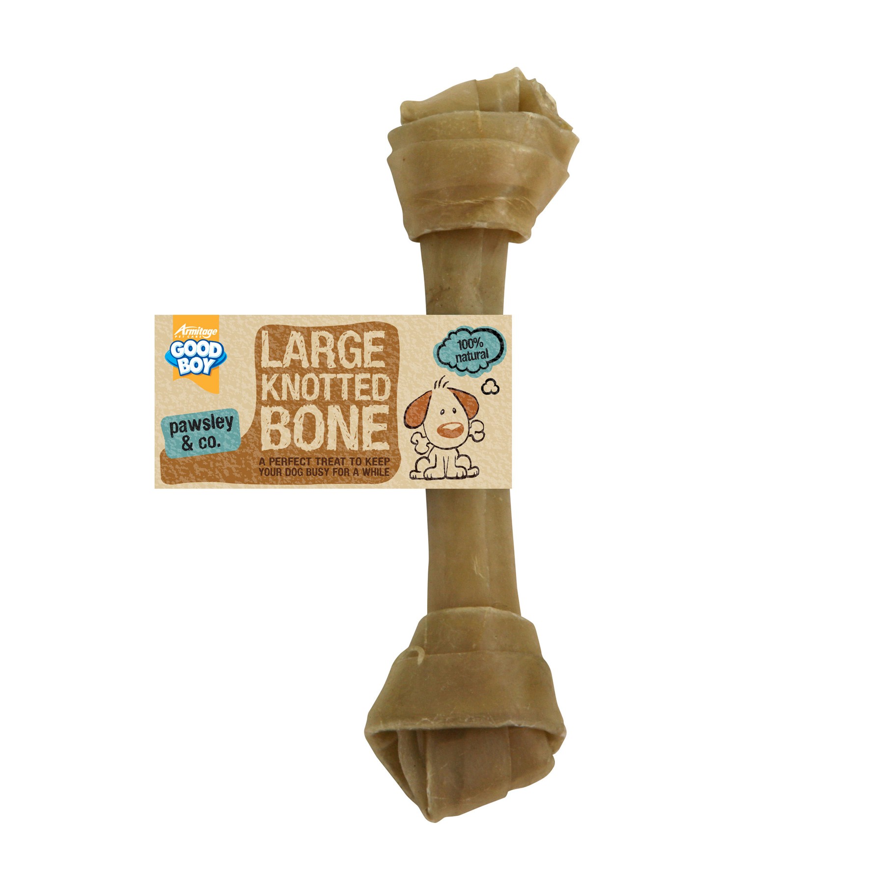 Good Boy Rawhide 10" Knotted Bone 10s 255mm (05093P)