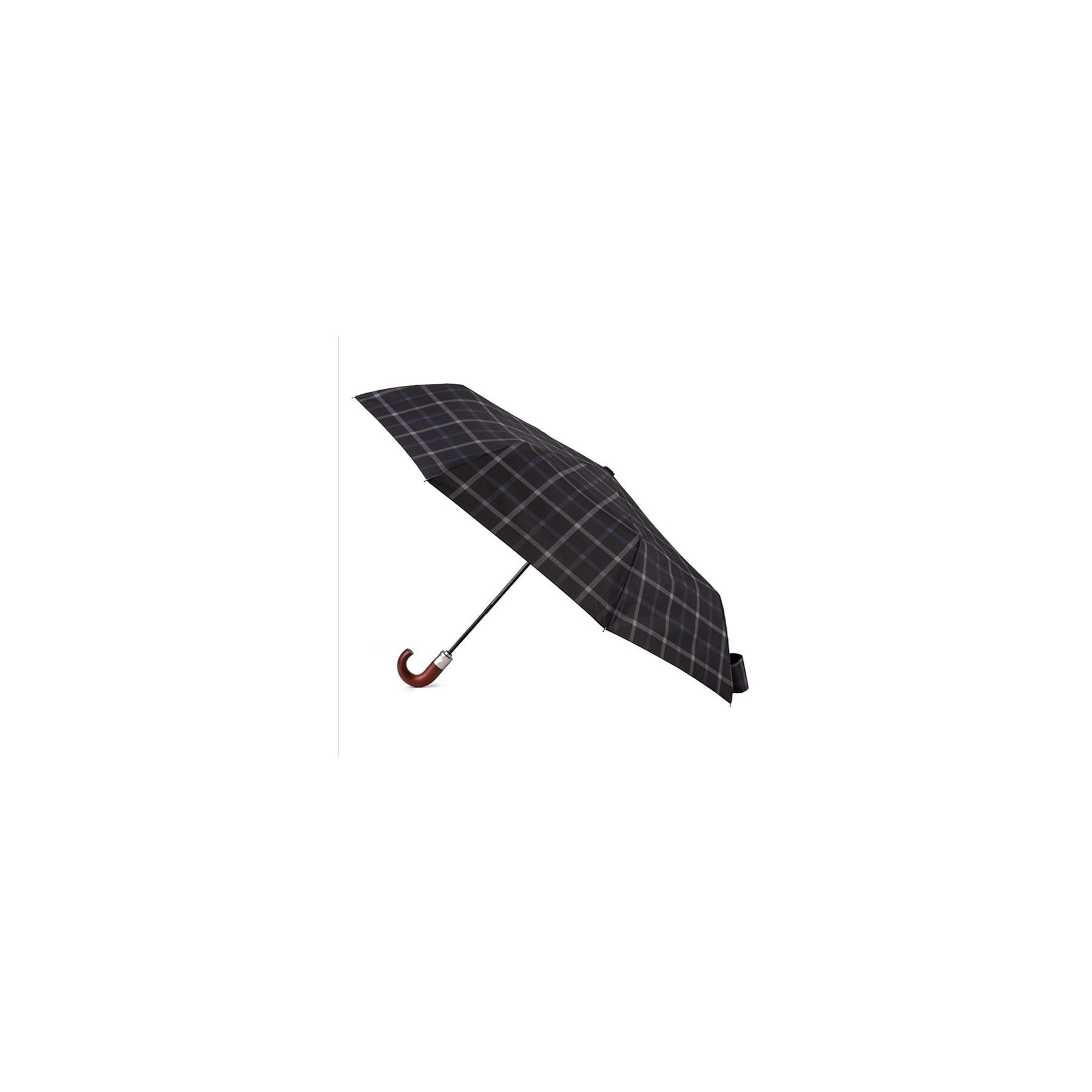 Totes Isotoner Mens Auto O/c Xtra Strong Grey Check Umbrella (7817PRT)