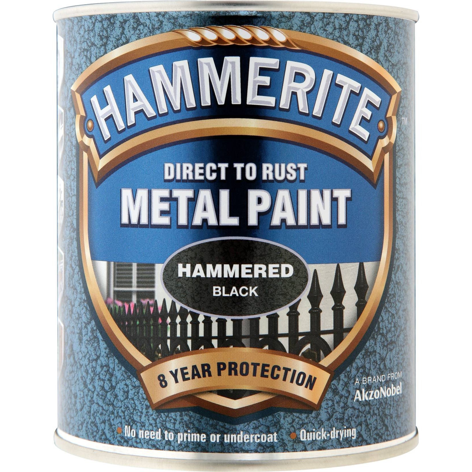 Hammerite Hammered Paint Black 750ml (5092955)