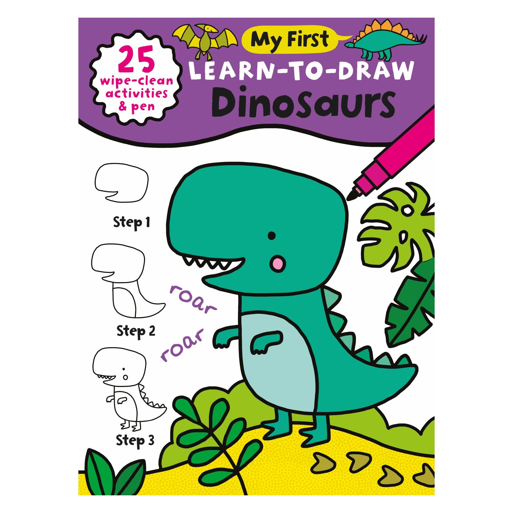How To Draw Wipe Clean Book Dinosaurs (HTDWC05)