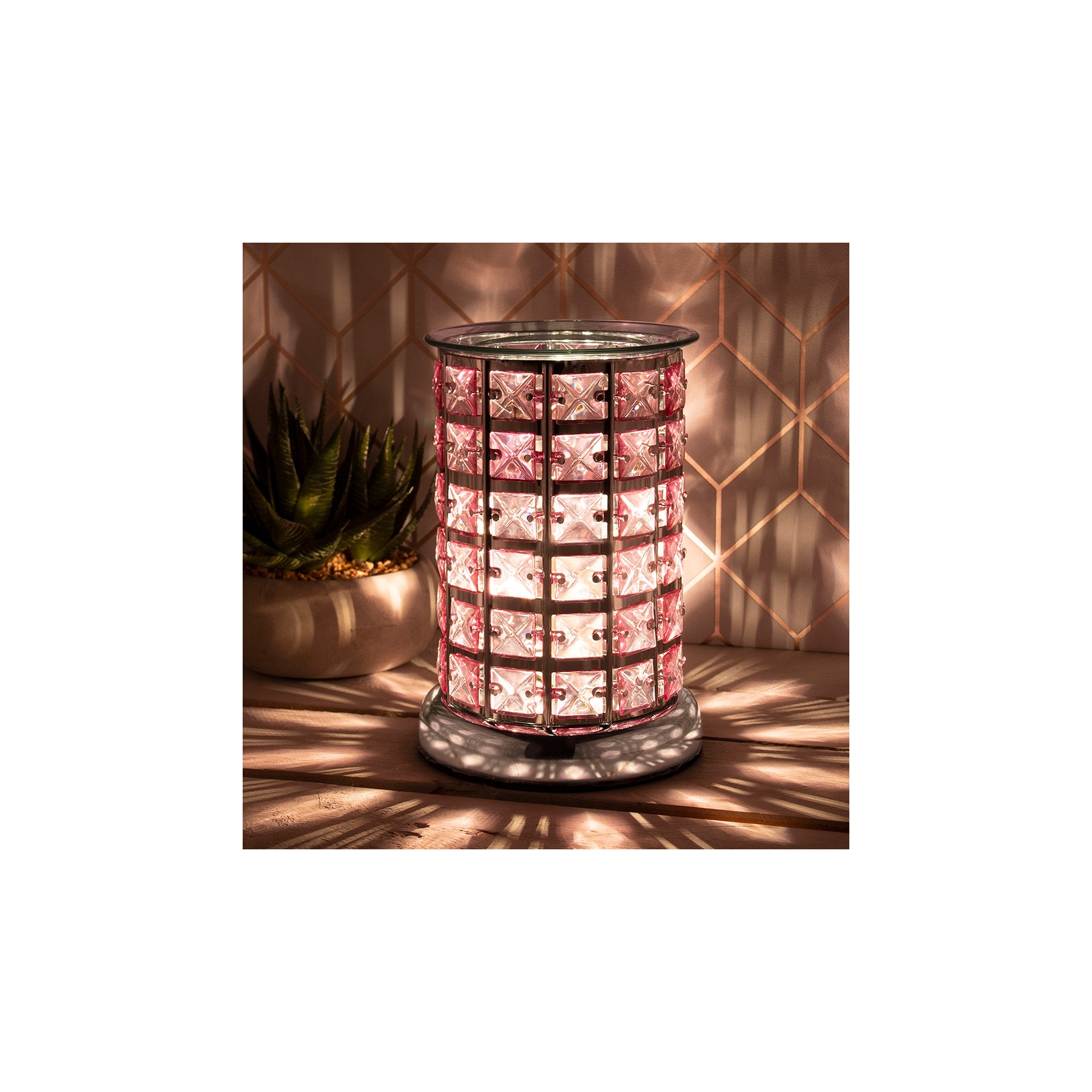 Desire Aroma Lamp Silver & Pink (LP46010)
