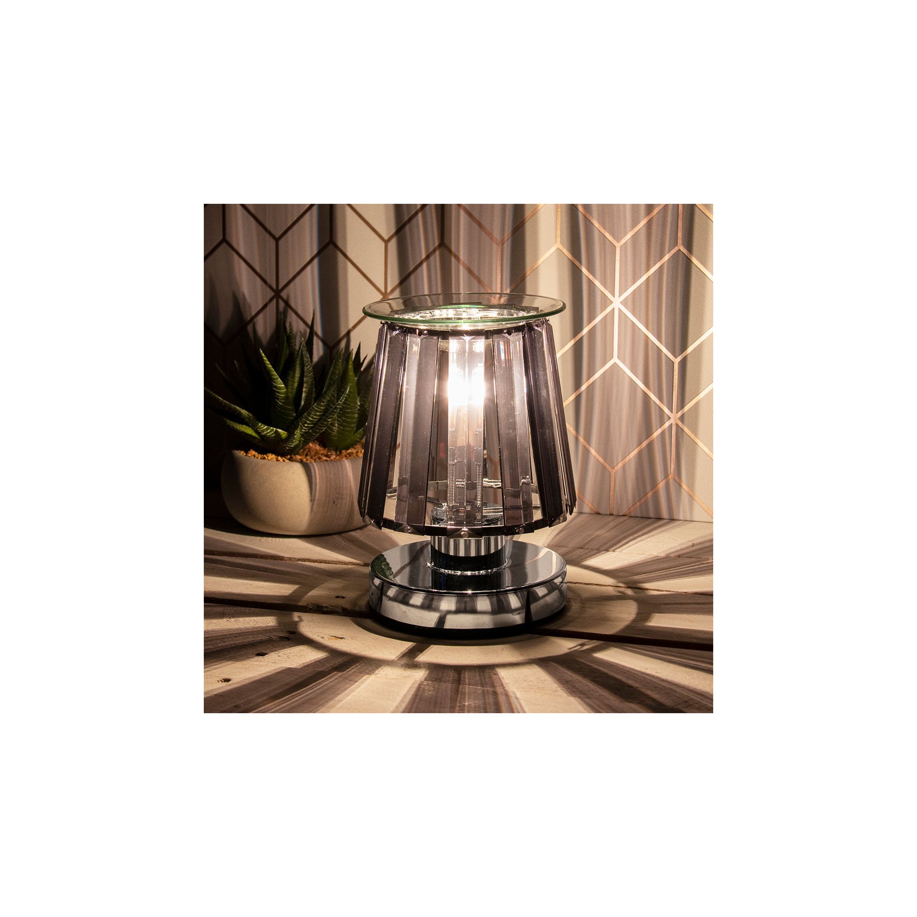 Aroma Lamp Silver Black Crystal (LP46761)