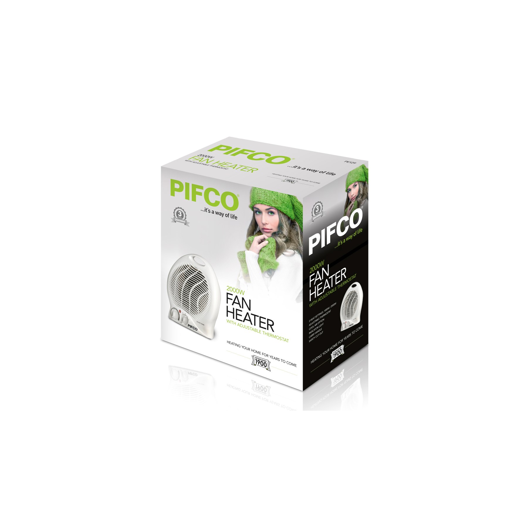 Pifco 2kw Upright Fan Heater (PE129)