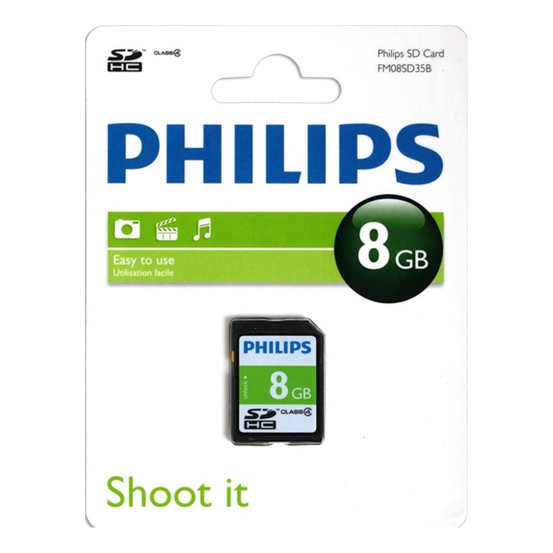 Philips 8gb Sd Memory Card Class 4 (PHISD8GBC4)