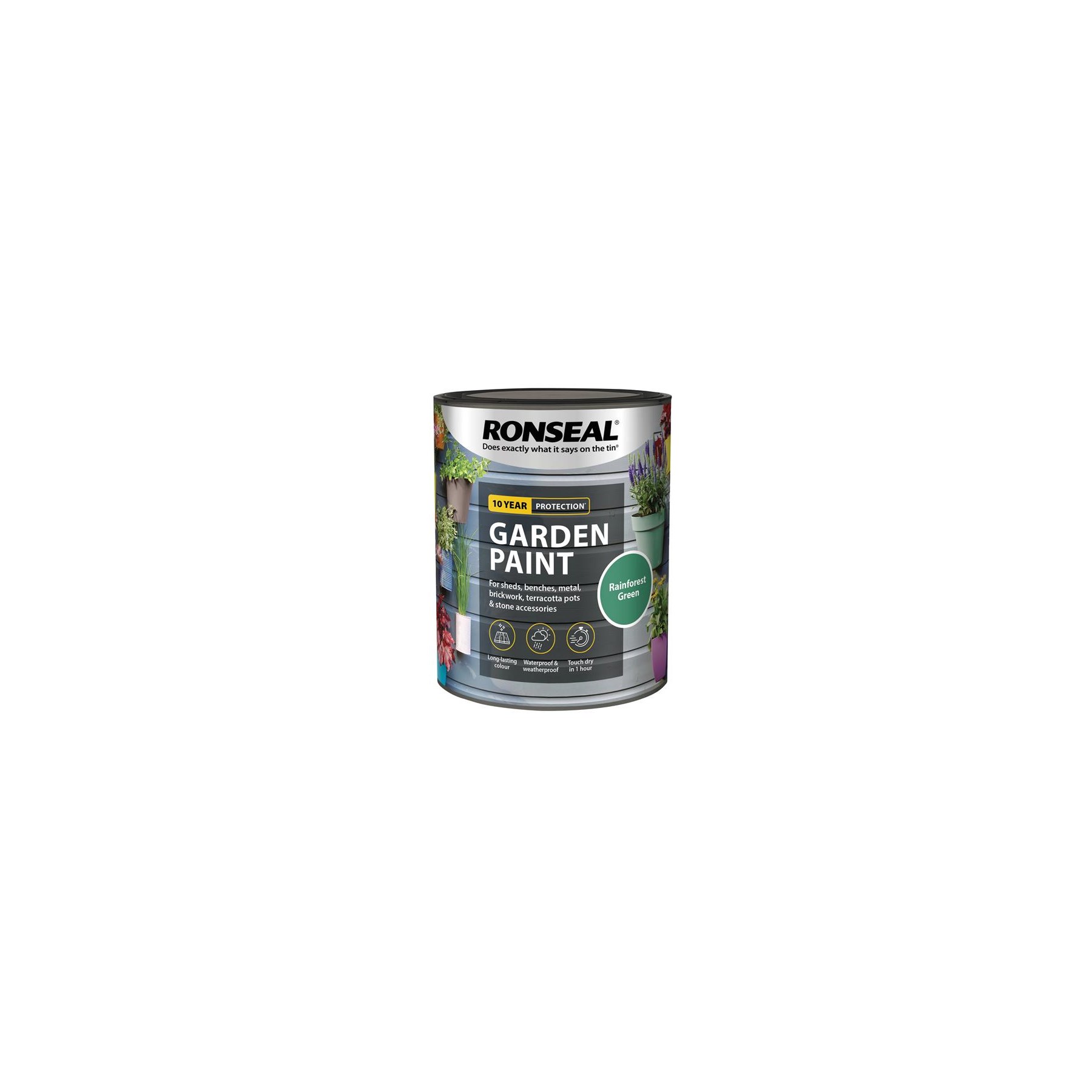Ronseal Garden Paint Rainforrest Green 750ml (39438)