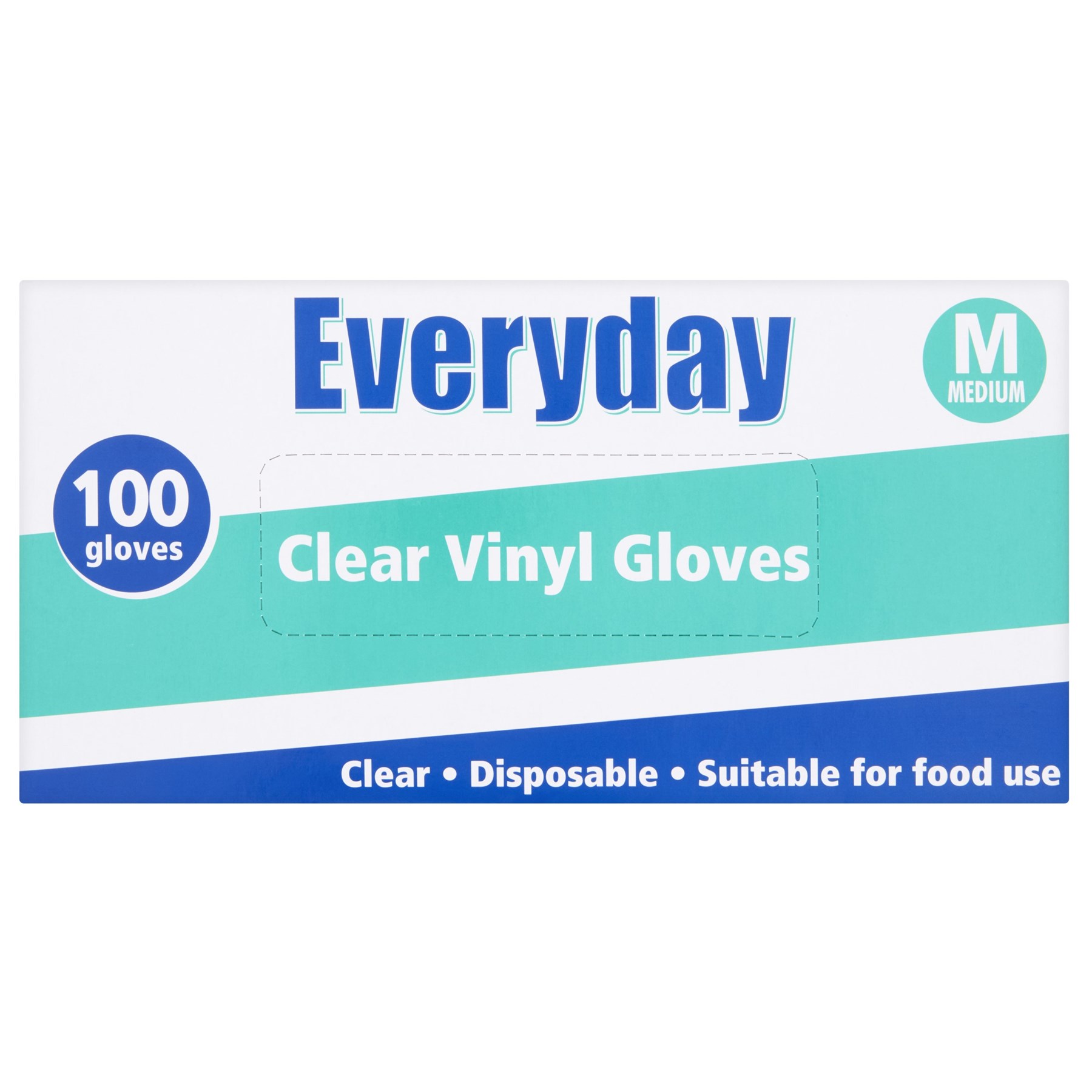 Everyday Clear Vinyl Powdered Gloves 100's Med (10363)
