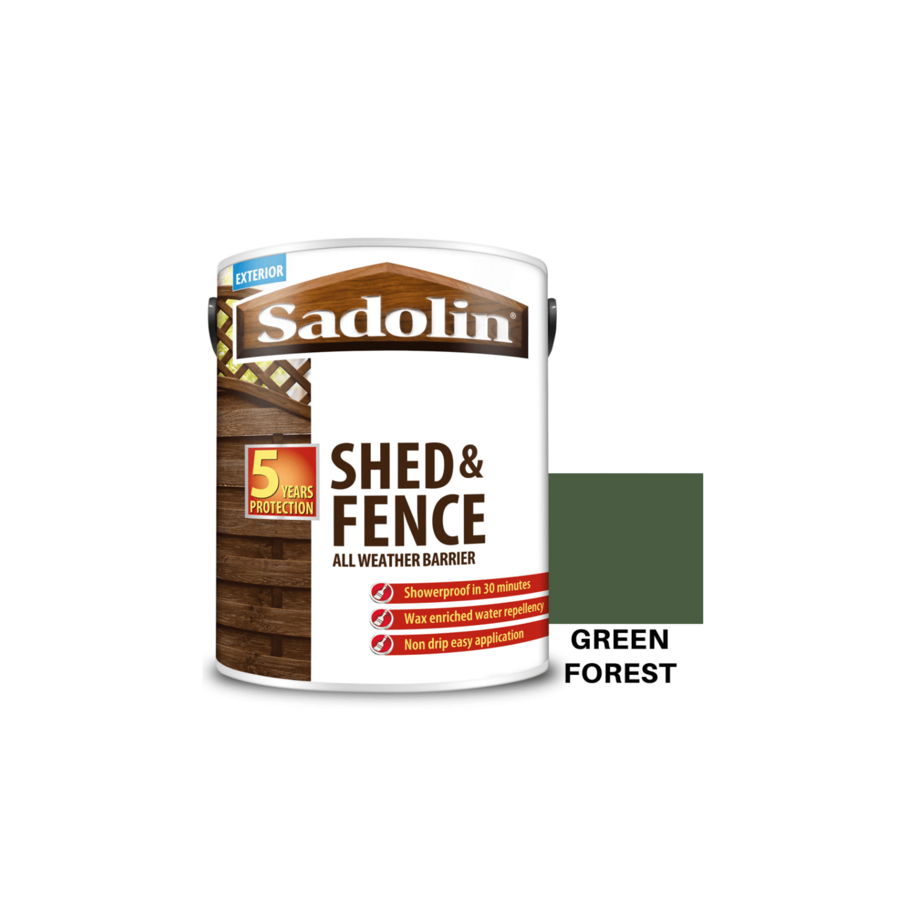 Sadolin Shed & Fence Green Forest 5lt (5096091)