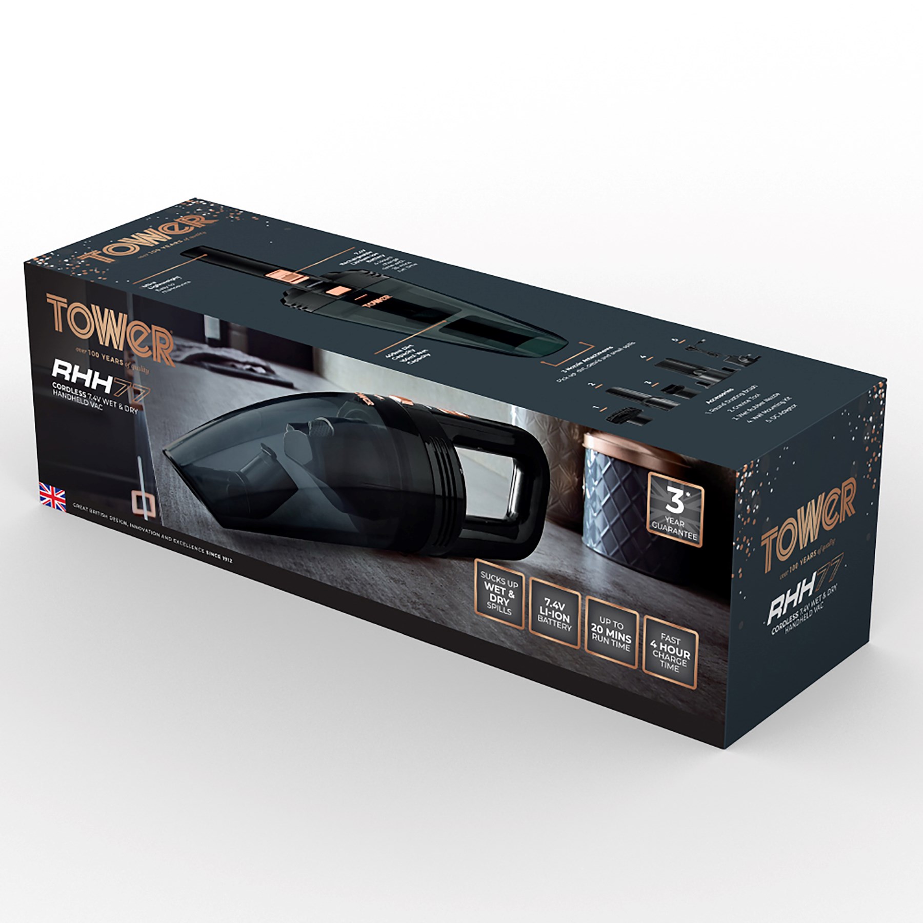 Tower Handheld Wet & Dry Vacuum 11.1v (T127001BLG)