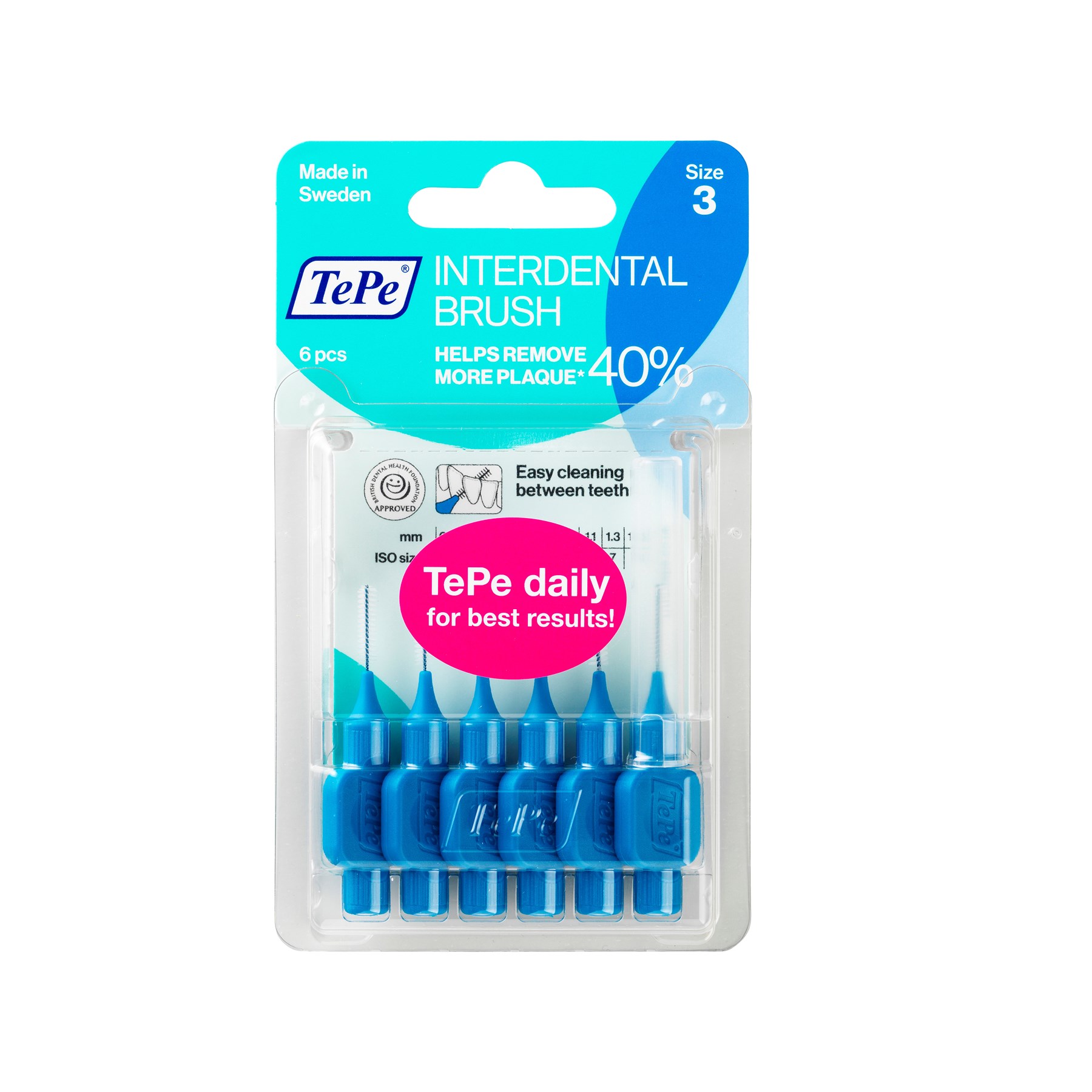 Tepe Interdental Brushes 6 Brush Blue 0.6 (134642) 0.6 mm interdental brushes