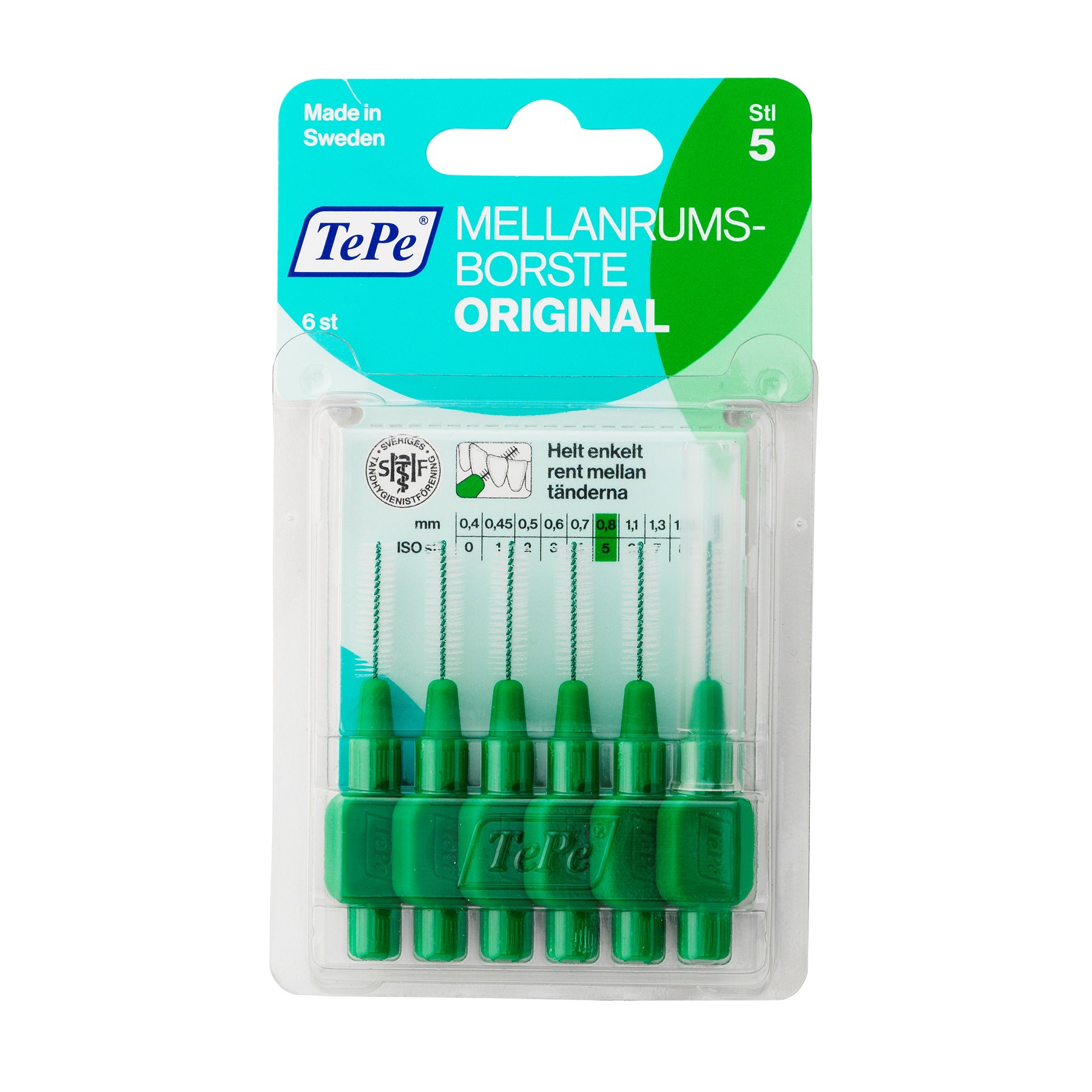 Tepe Id Green Brushes 6's (114062)