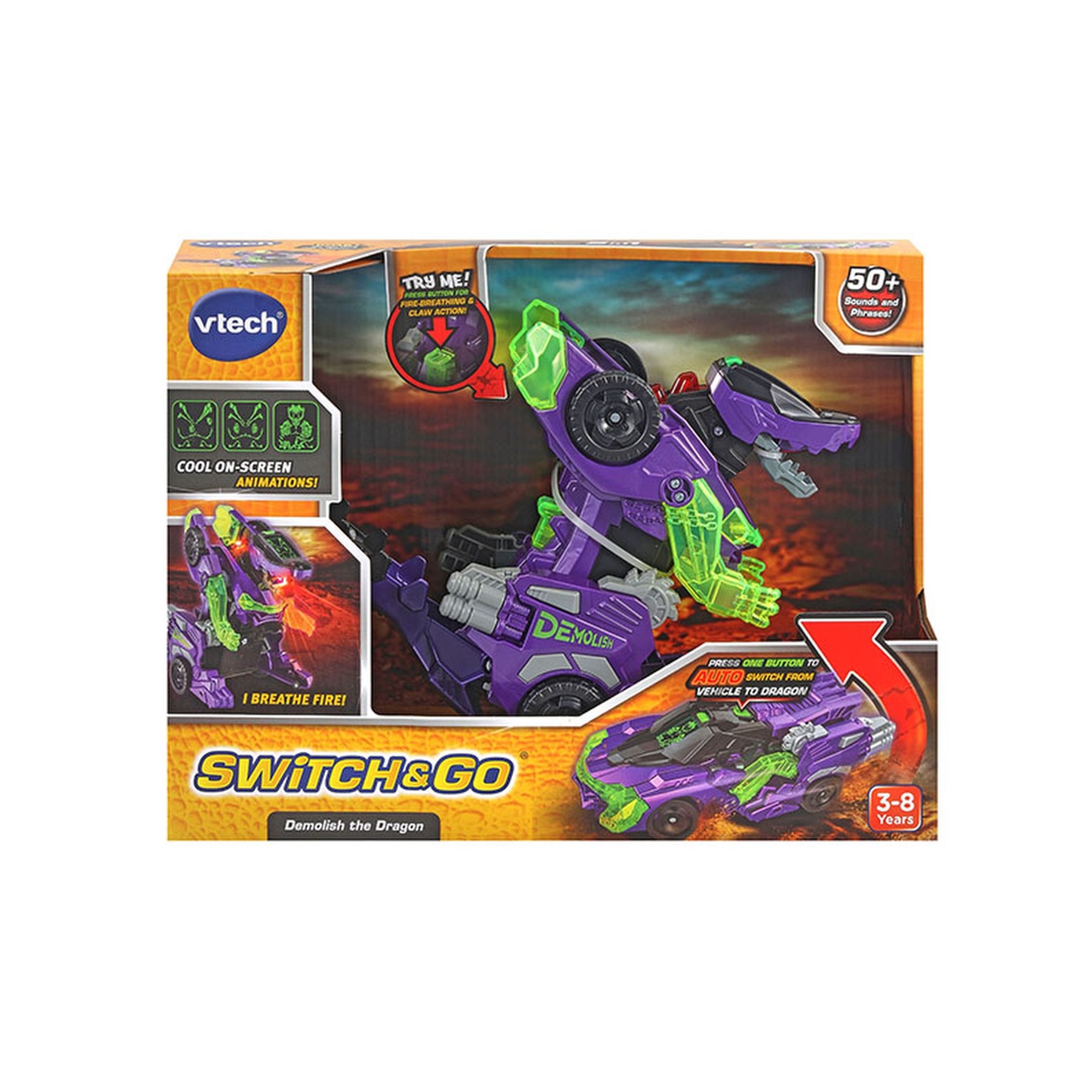 Vtech Switch & Go Dinos Demolish the Dragon (528803)
