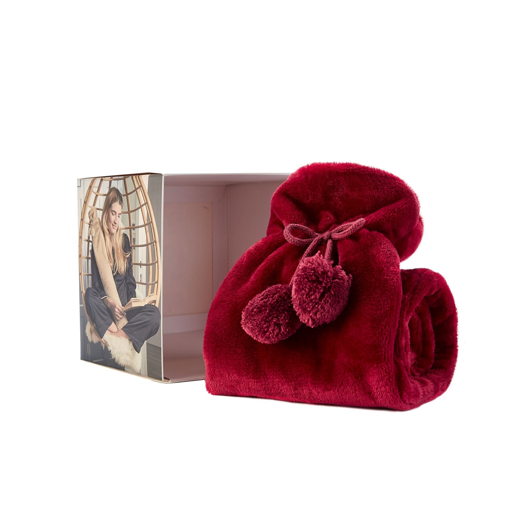 Warmies Long Hot Water Bottle Cranberry Fleece (RBOTFLE1)