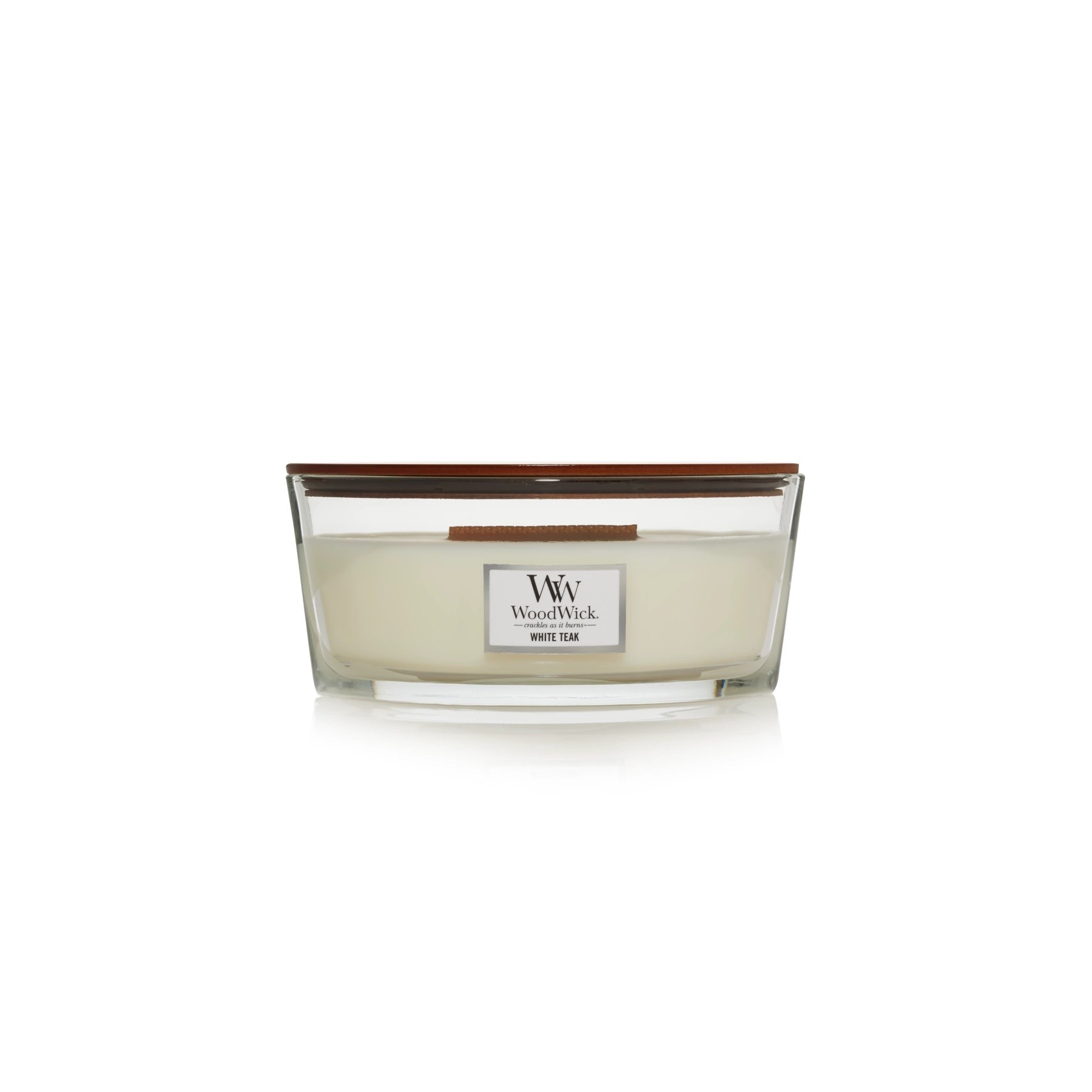 Woodwick Ellipse Candle White Teak (76039E)