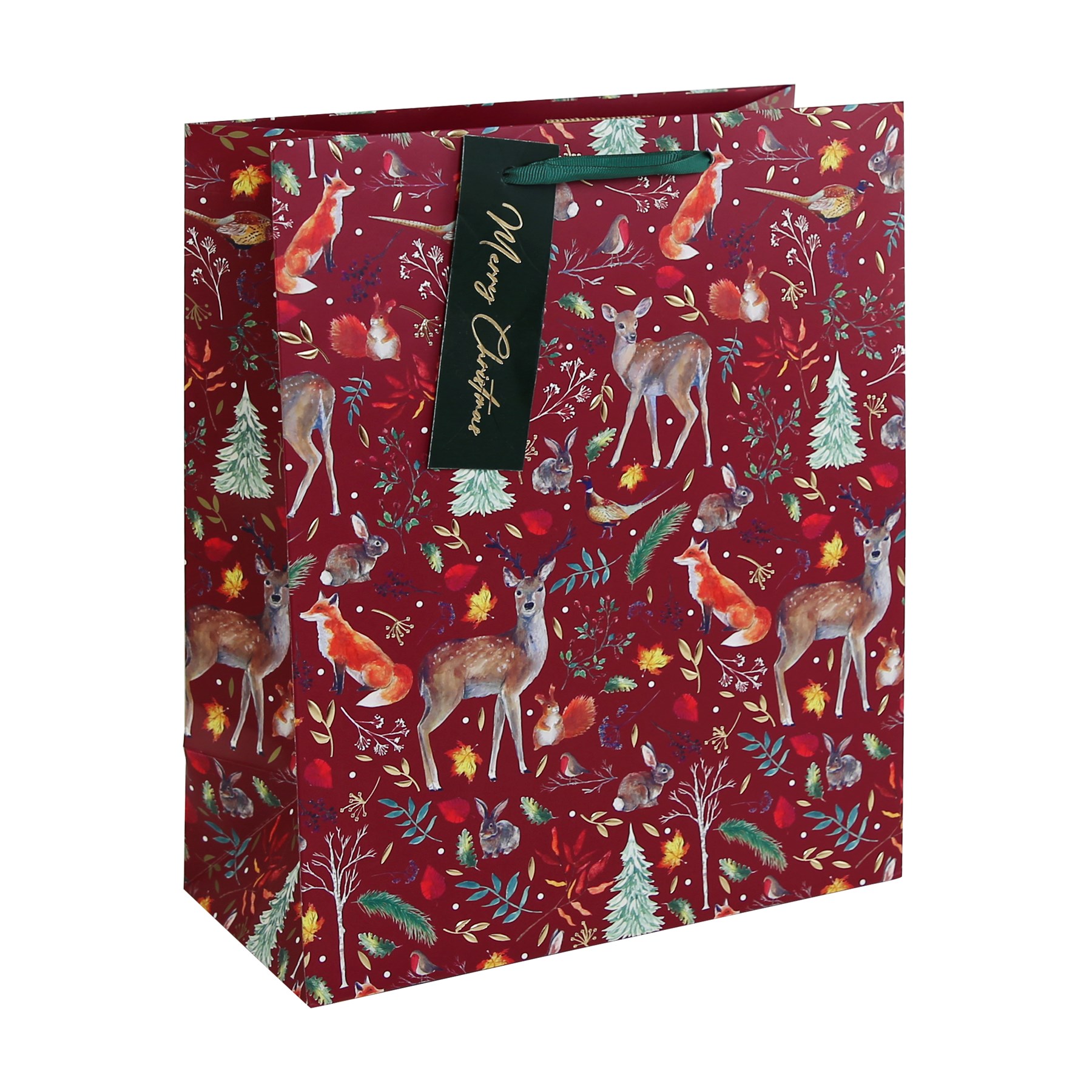 Eurowrap Woodland Embossed Gift Bag Large (X327032C)