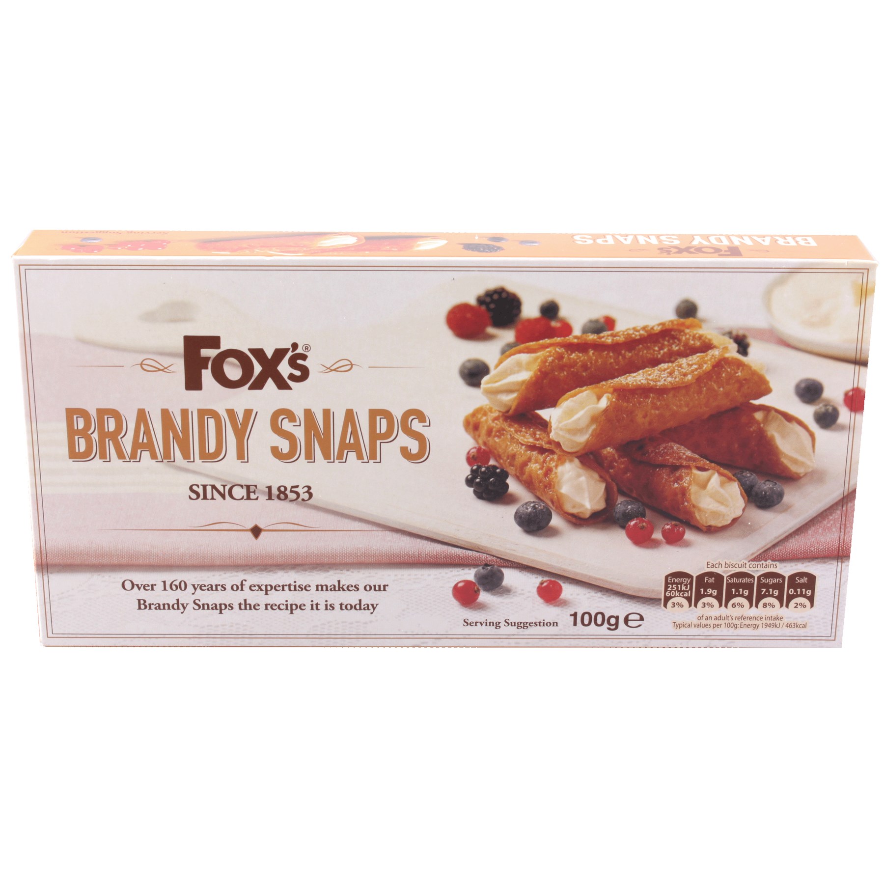 Fox's Golden Brandy Snaps 100g (X065S)