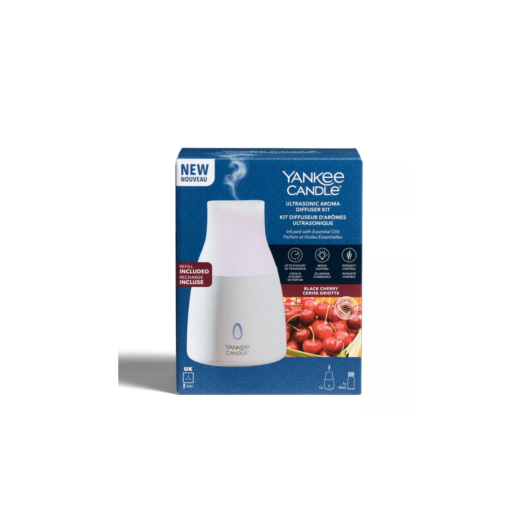 Yankee Candle Ultrasonic Diffuser Starter Kit Black Cherry (1631925E)