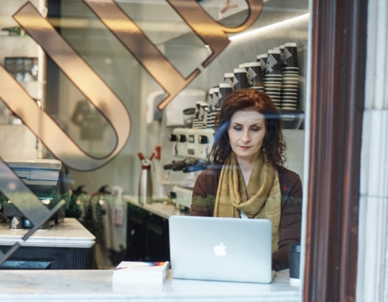 Image of Julia sat in cafe