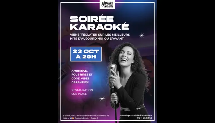  Soirée Karaoké (L'APPART DE LA VILLETTE)