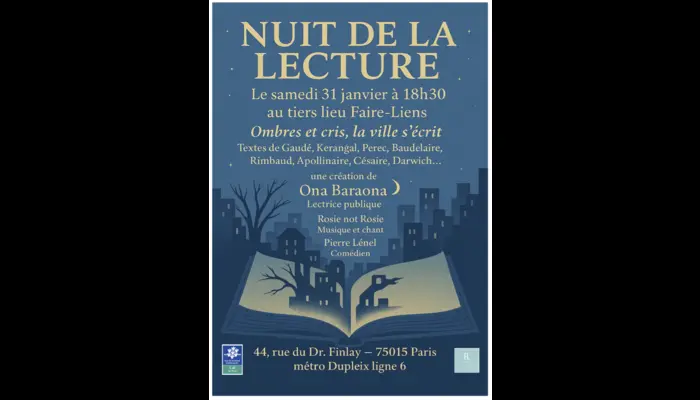 🌙📖 Nuit de la Lecture – Ombres et cris, la ville s’écrit