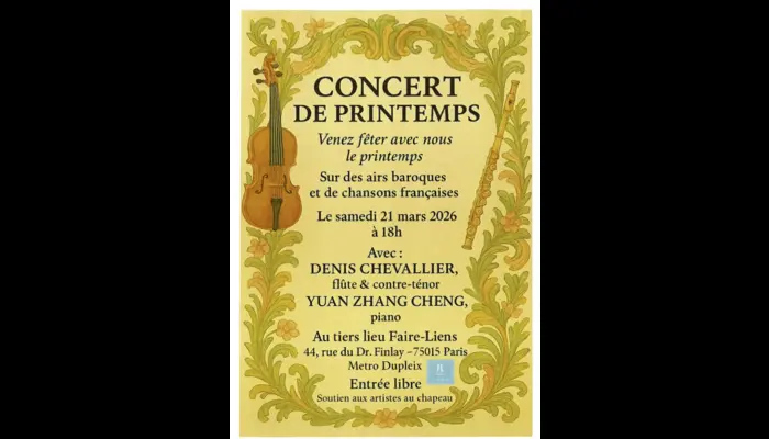 🌸 Concert de Printemps – Airs baroques & chansons françaises (Fair lien)