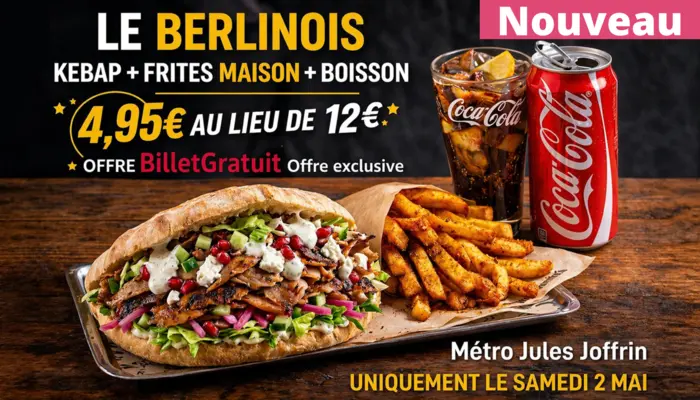 👉 🍽️🔥 Événement Food : Menu Berlinois – Offre exclusive BilletGratuit (Paris 18e) 😯 😍😍😍😍😍😍😍